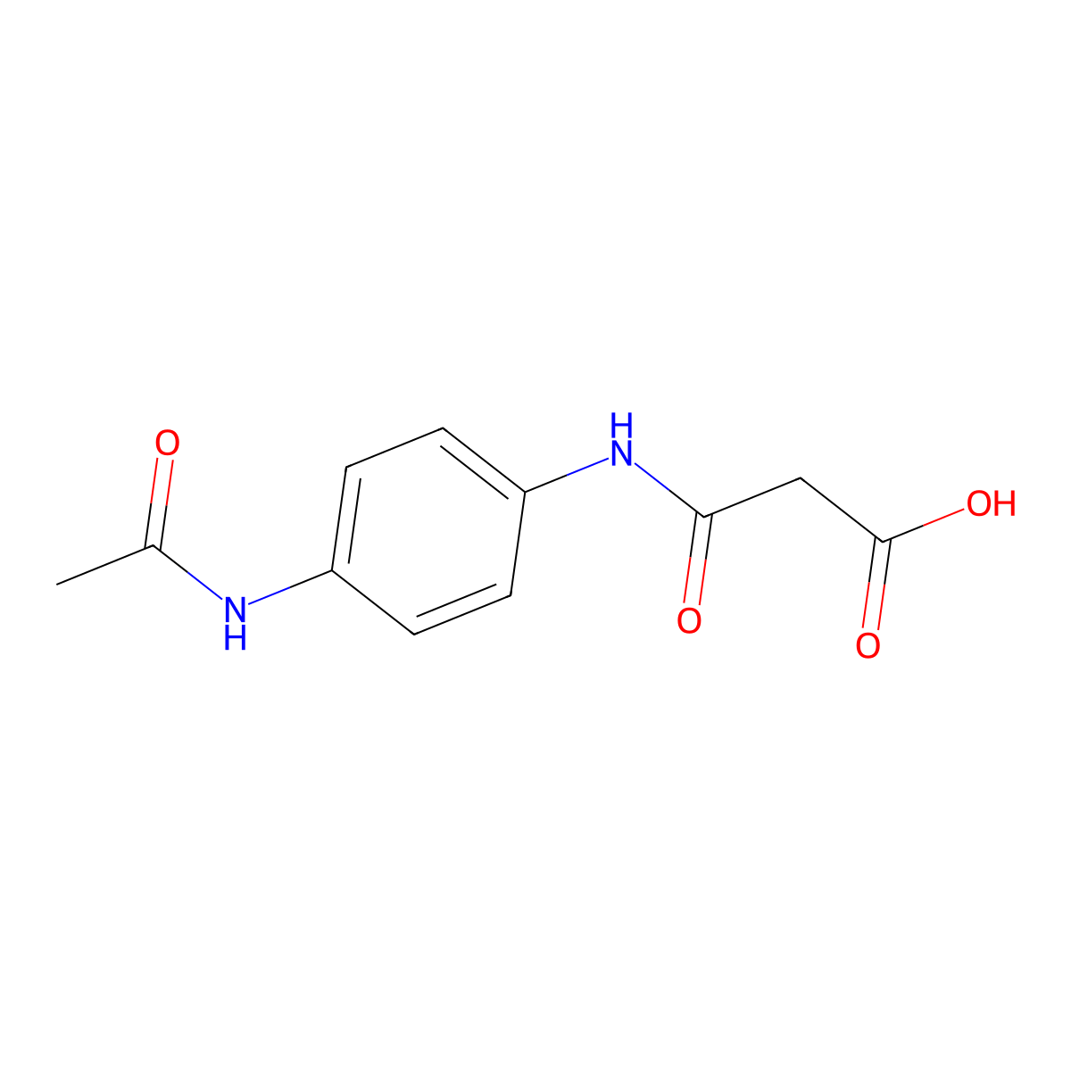 2-[(4-Acetamidophenyl)carbamoyl]acetic acid molecular structure, CAS 854851-08-4