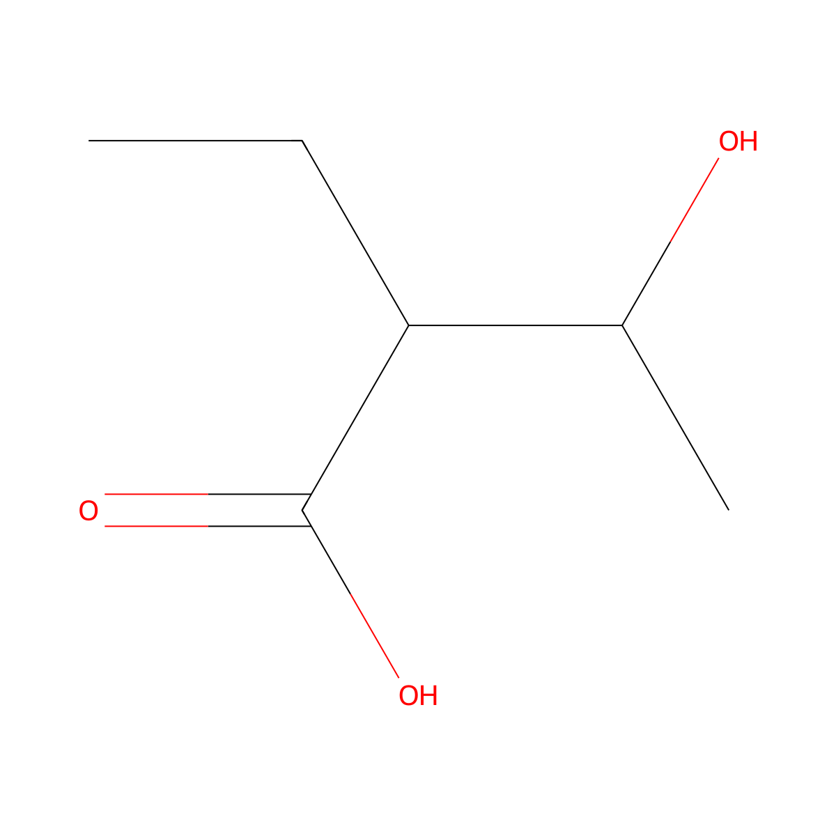 2-Ethyl-3-hydroxybutyric acid molecular structure, CAS 854851-58-4
