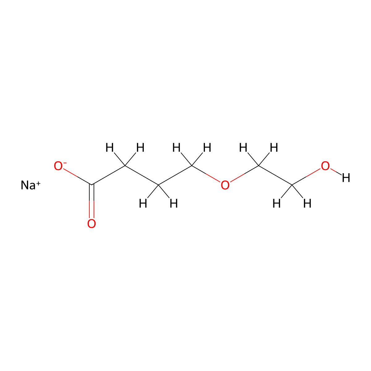 Sodium 4-(2-hydroxyethoxy)butanoate molecular structure, CAS 854852-15-6