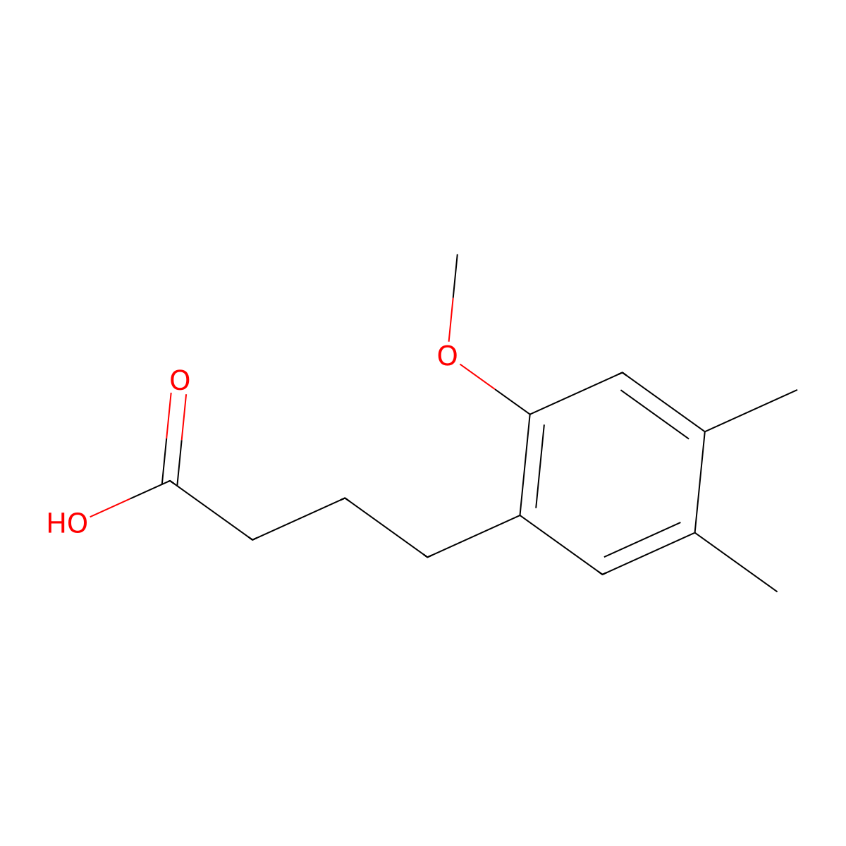 4-(2-Methoxy-4,5-dimethylphenyl)butanoic acid molecular structure, CAS 854855-92-8