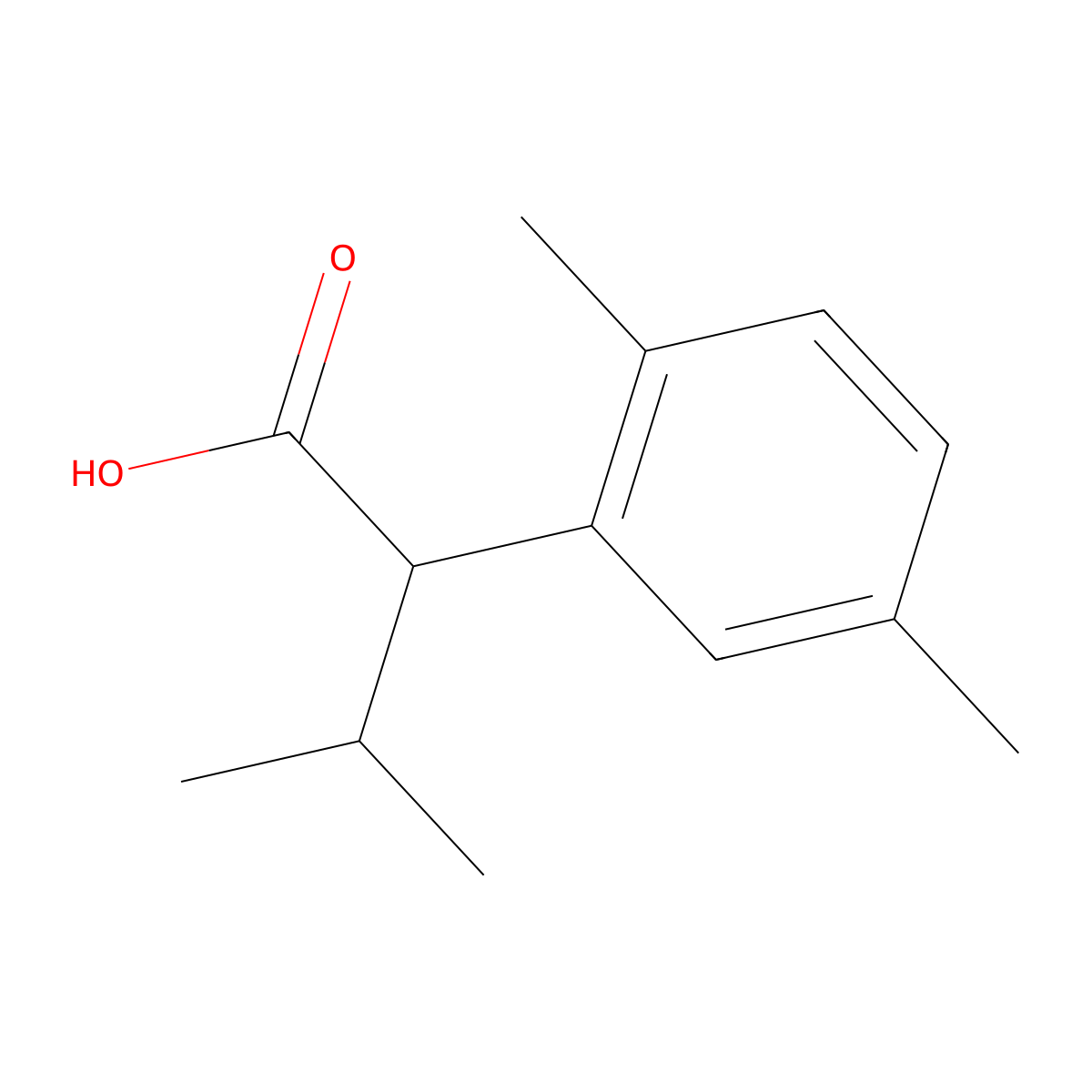 2-(2,5-Dimethylphenyl)-3-methylbutanoic acid molecular structure, CAS 854856-05-6