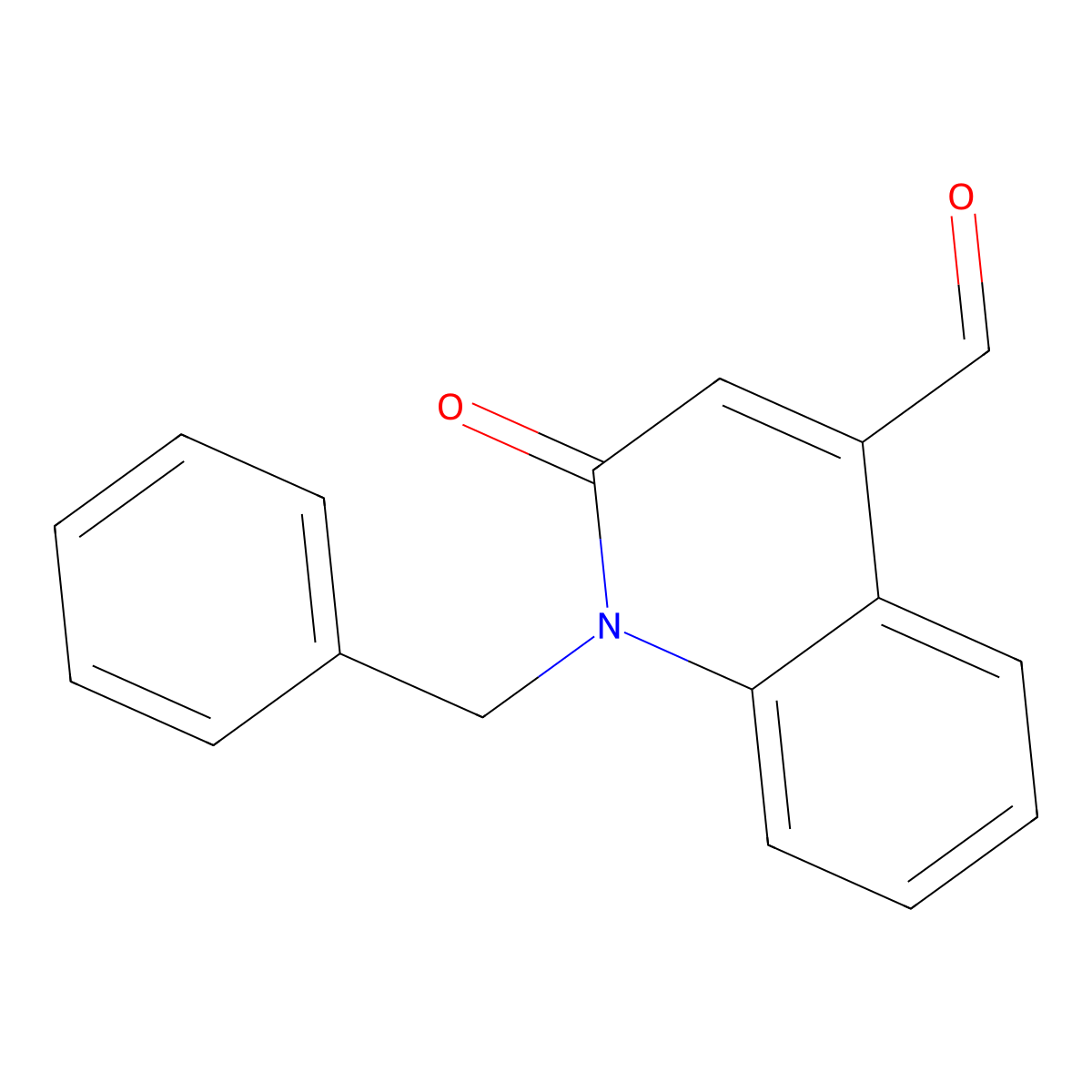 1-Benzyl-2-oxo-1,2-dihydroquinoline-4-carbaldehyde molecular structure, CAS 854857-64-0