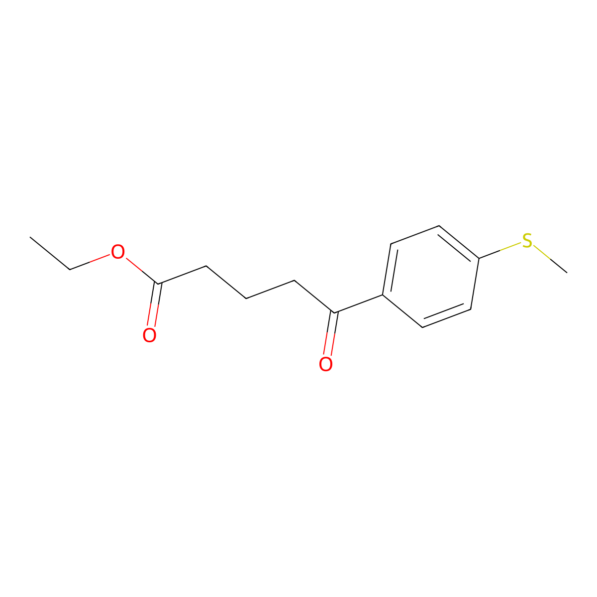 Ethyl 5-(4-methylthiophenyl)-5-oxovalerate molecular structure, CAS 854859-01-1