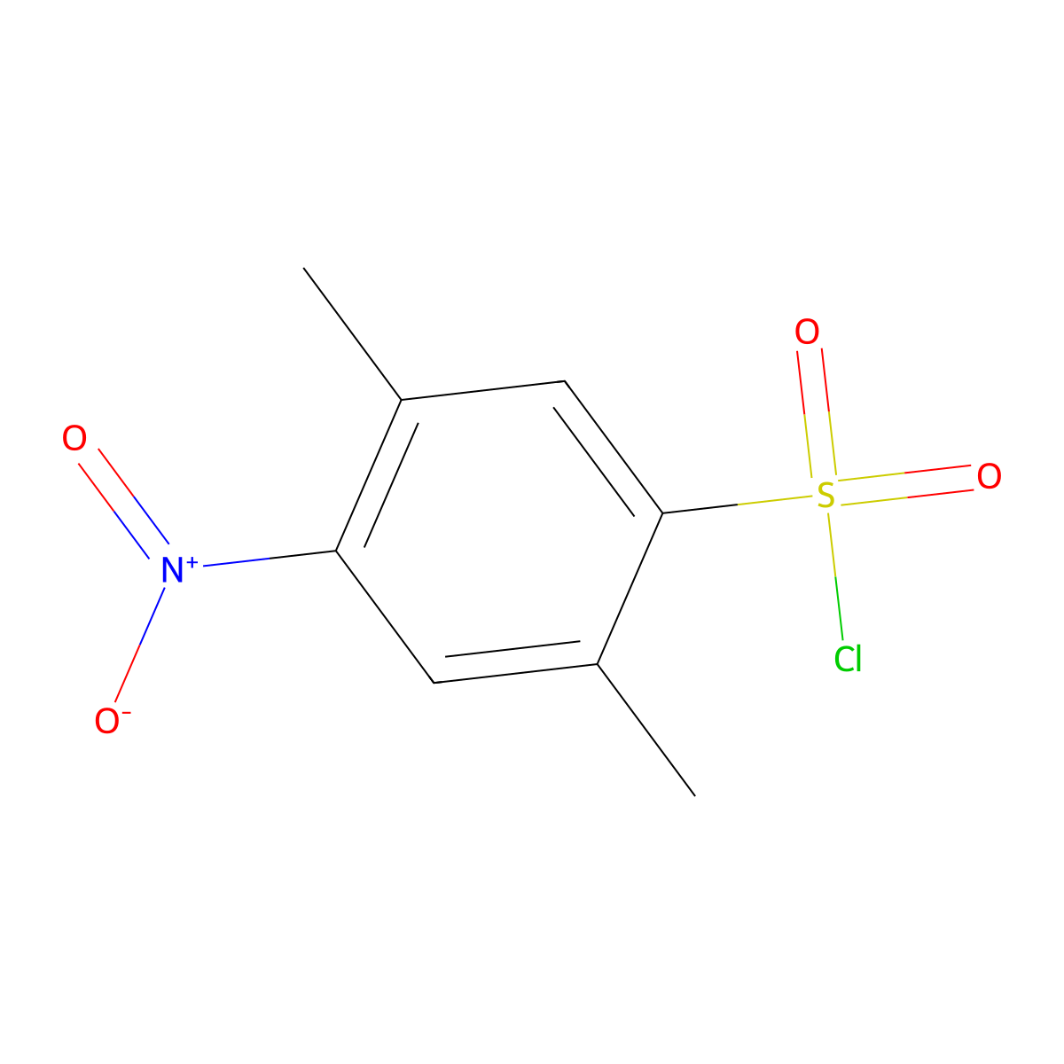 2,5-Dimethyl-4-nitrobenzene-1-sulfonyl chloride molecular structure, CAS 854860-48-3