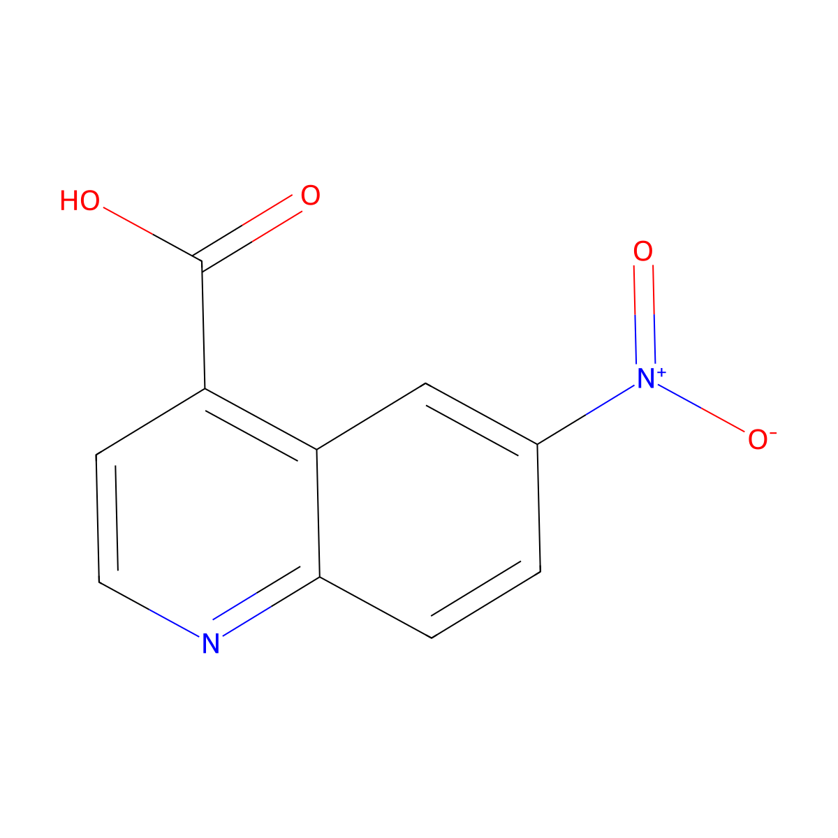 6-Nitroquinoline-4-carboxylic acid molecular structure, CAS 854861-07-7