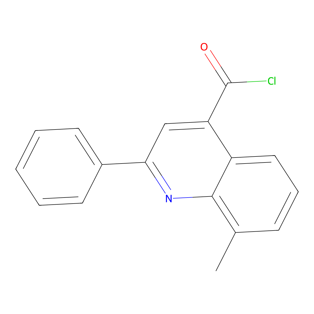 8-Methyl-2-phenylquinoline-4-carbonyl chloride molecular structure, CAS 854863-92-6