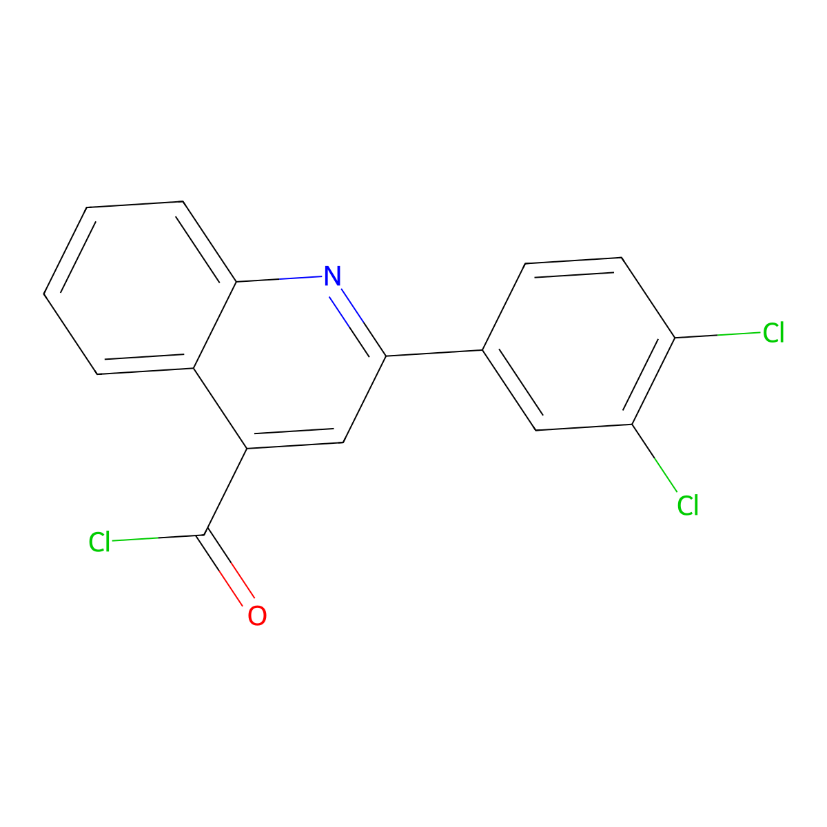 2-(3,4-Dichlorophenyl)quinoline-4-carbonyl chloride molecular structure, CAS 854863-97-1