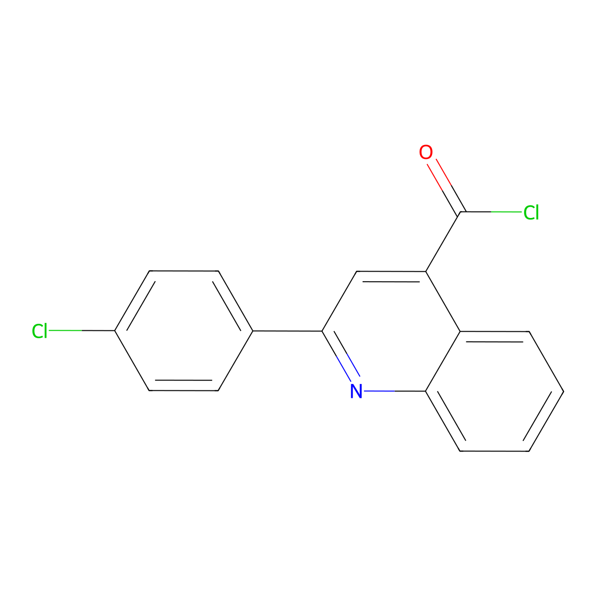 2-(4-chlorophenyl)quinoline-4-carbonyl Chloride molecular structure, CAS 854864-03-2