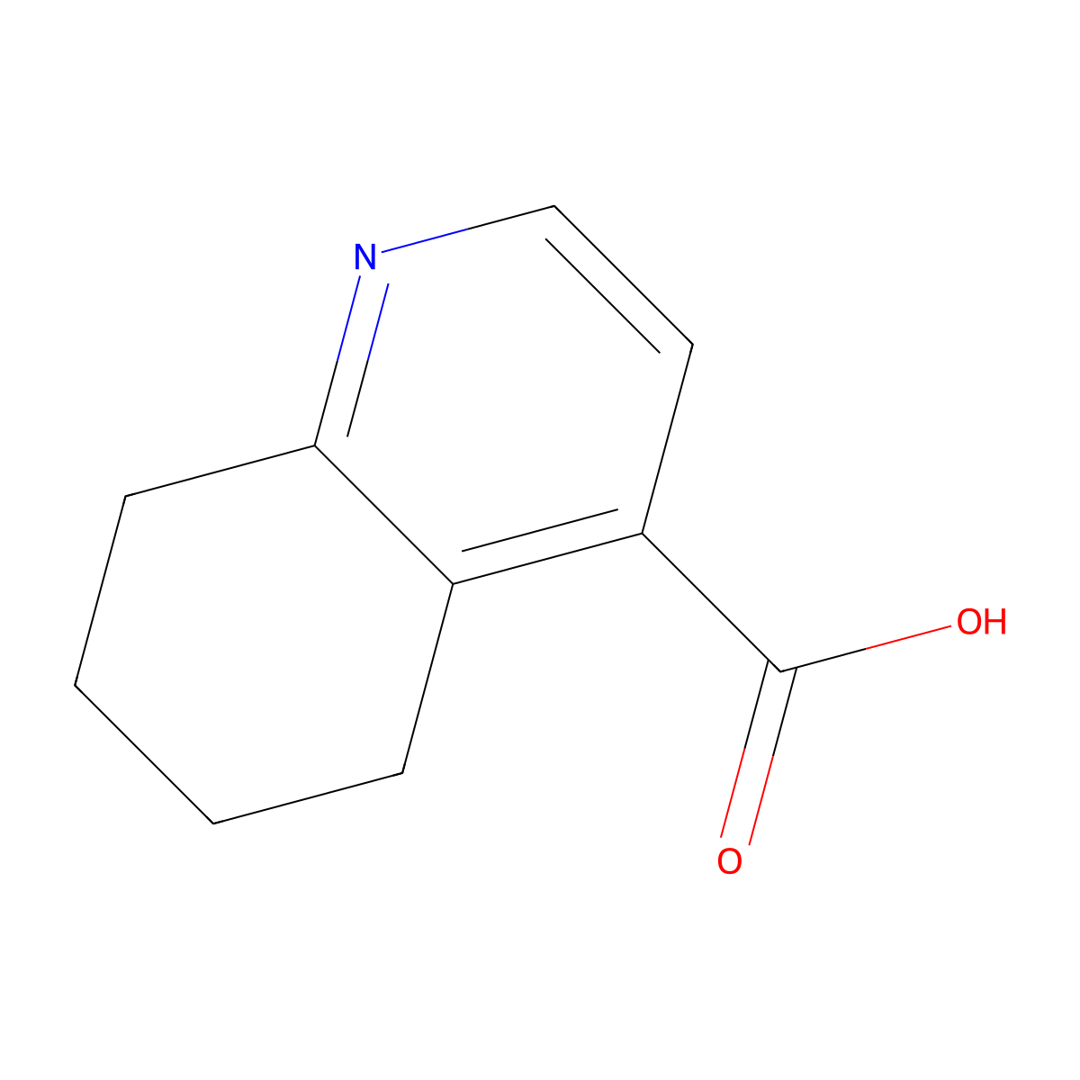 5,6,7,8-Tetrahydroquinoline-4-carboxylic acid molecular structure, CAS 854864-18-9