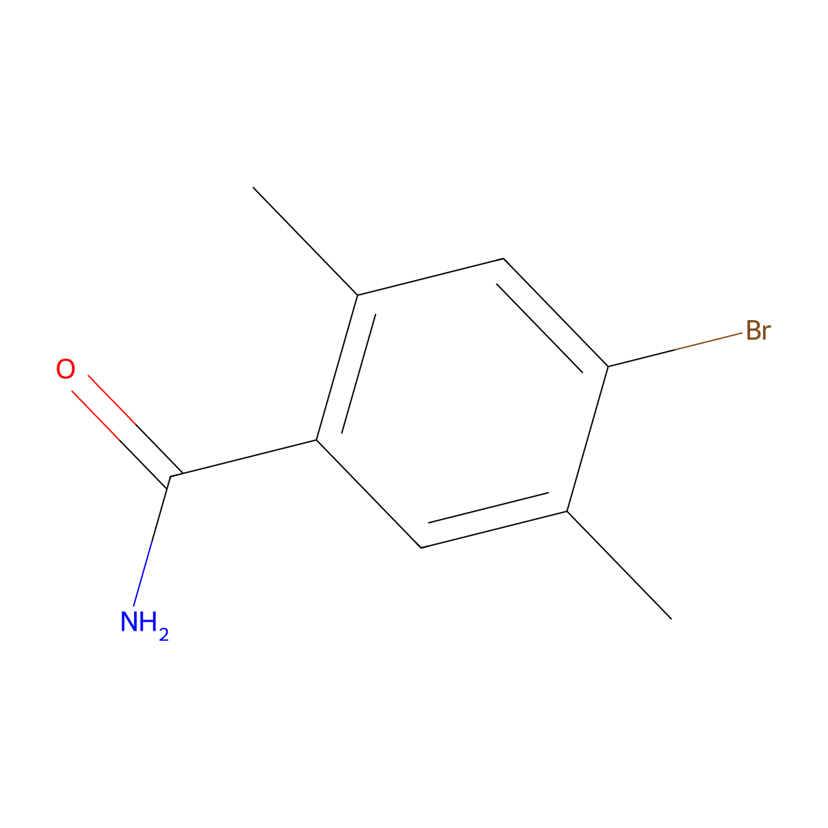 4-Bromo-2,5-dimethylbenzamide molecular structure, CAS 854864-64-5