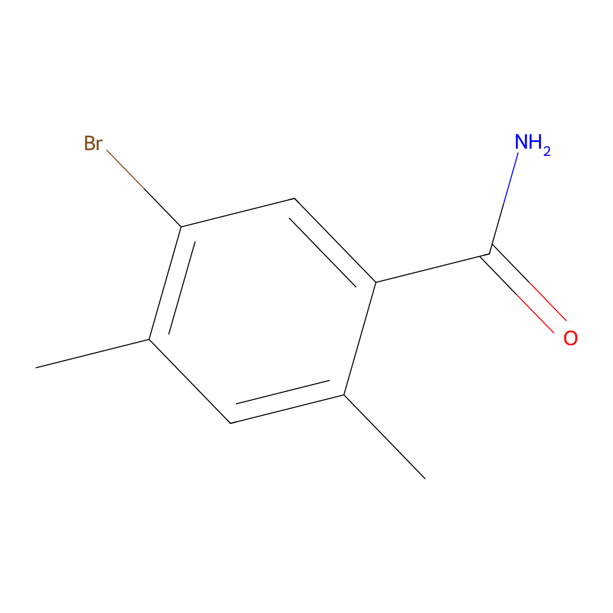 5-Bromo-2,4-dimethylbenzamide molecular structure, CAS 854864-66-7