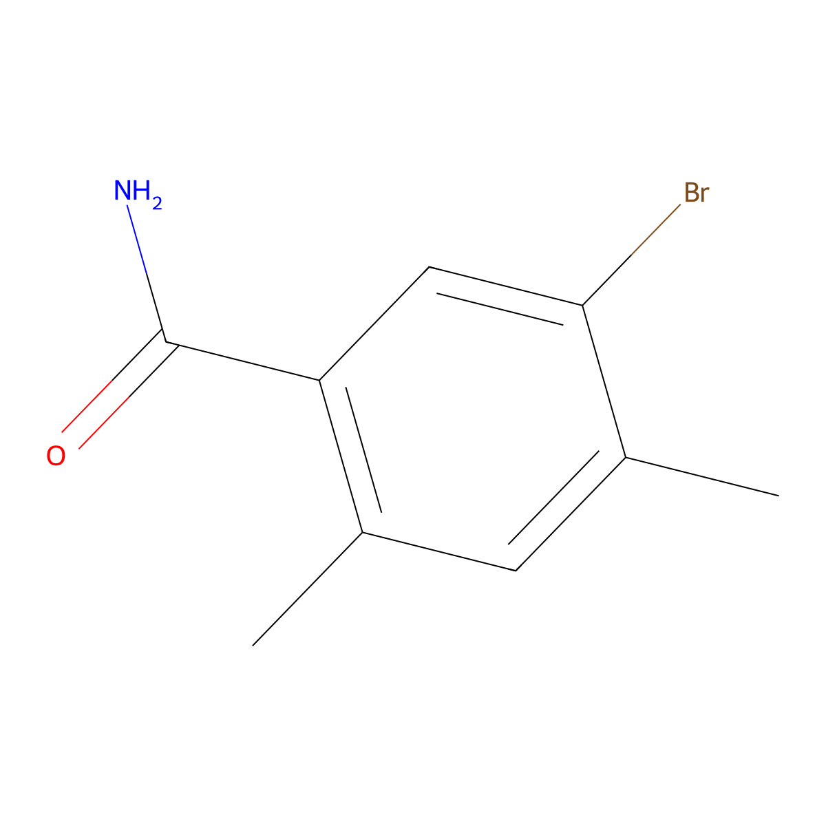 5-Bromo-2,4-dimethylbenzamide molecular structure, CAS 854864-66-7
