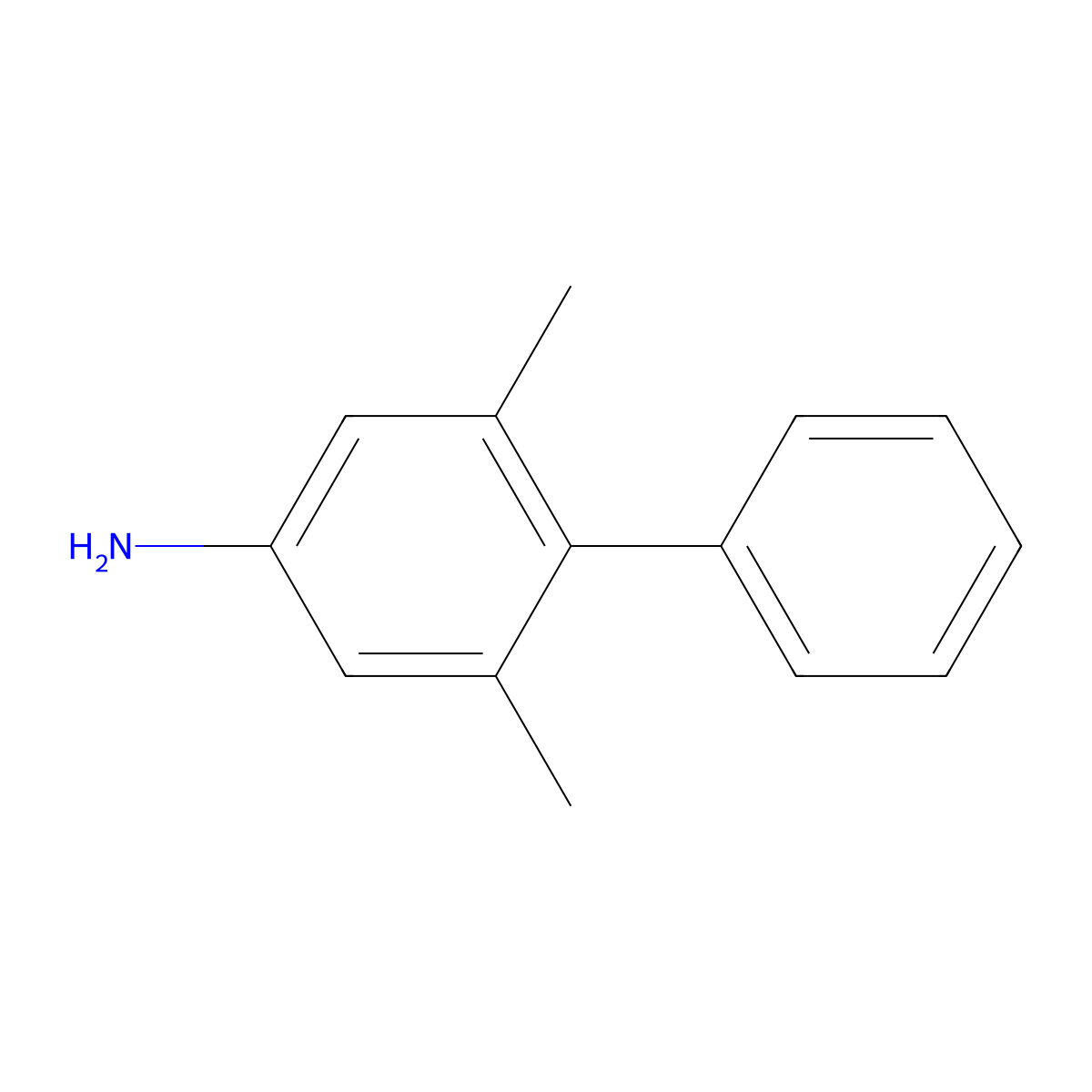 3,5-Dimethyl-4-phenyl-aniline molecular structure, CAS 854864-98-5