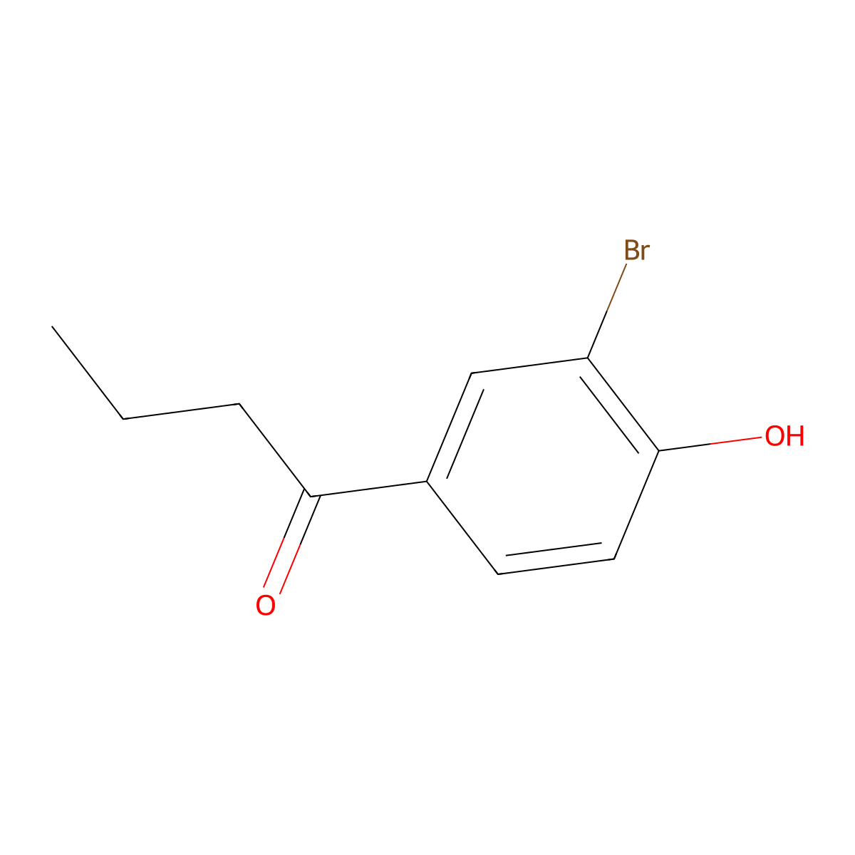 1-(3-Bromo-4-hydroxyphenyl)butan-1-one molecular structure, CAS 854867-02-0