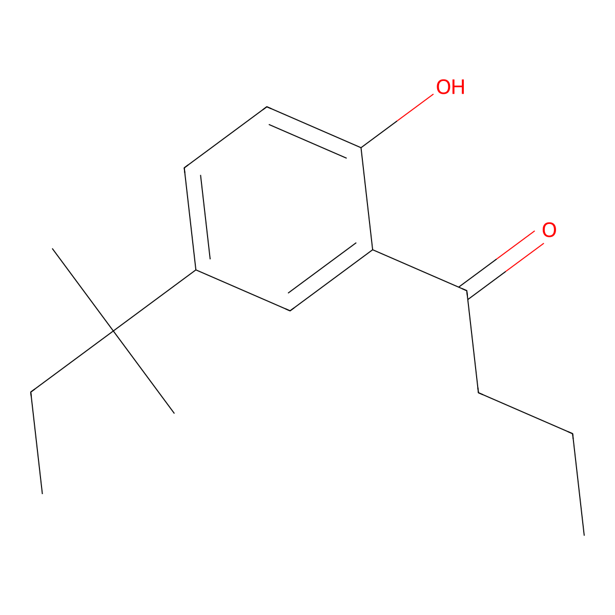 1-(2-Hydroxy-5-(tert-pentyl)phenyl)butan-1-one molecular structure, CAS 854867-25-7