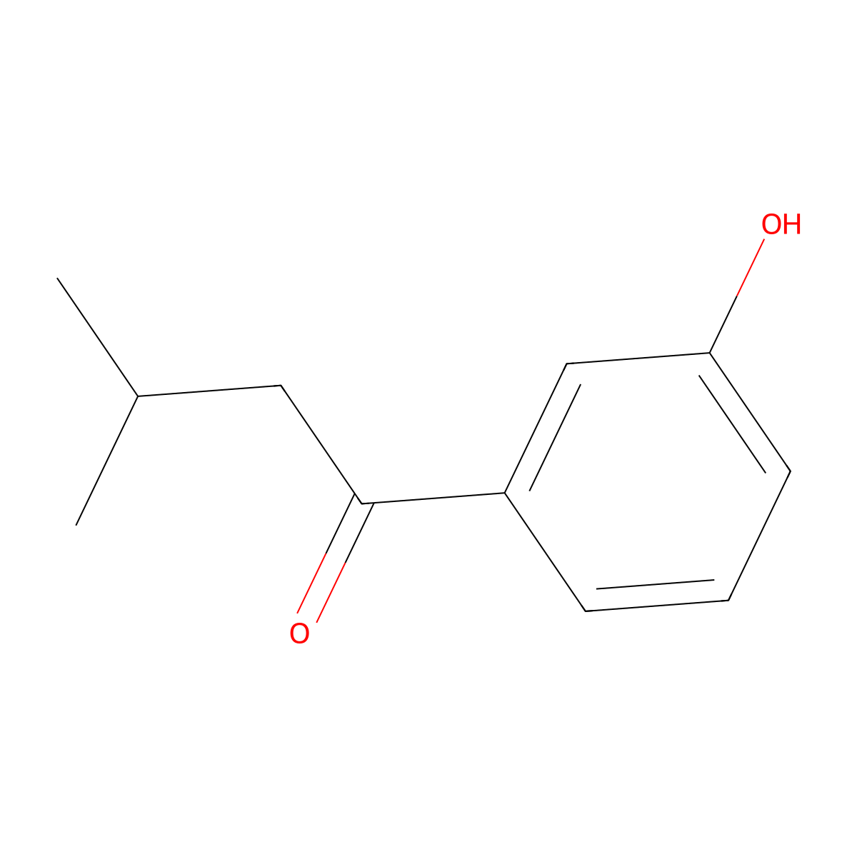 1-(3-Hydroxyphenyl)-3-methylbutan-1-one molecular structure, CAS 854870-42-1