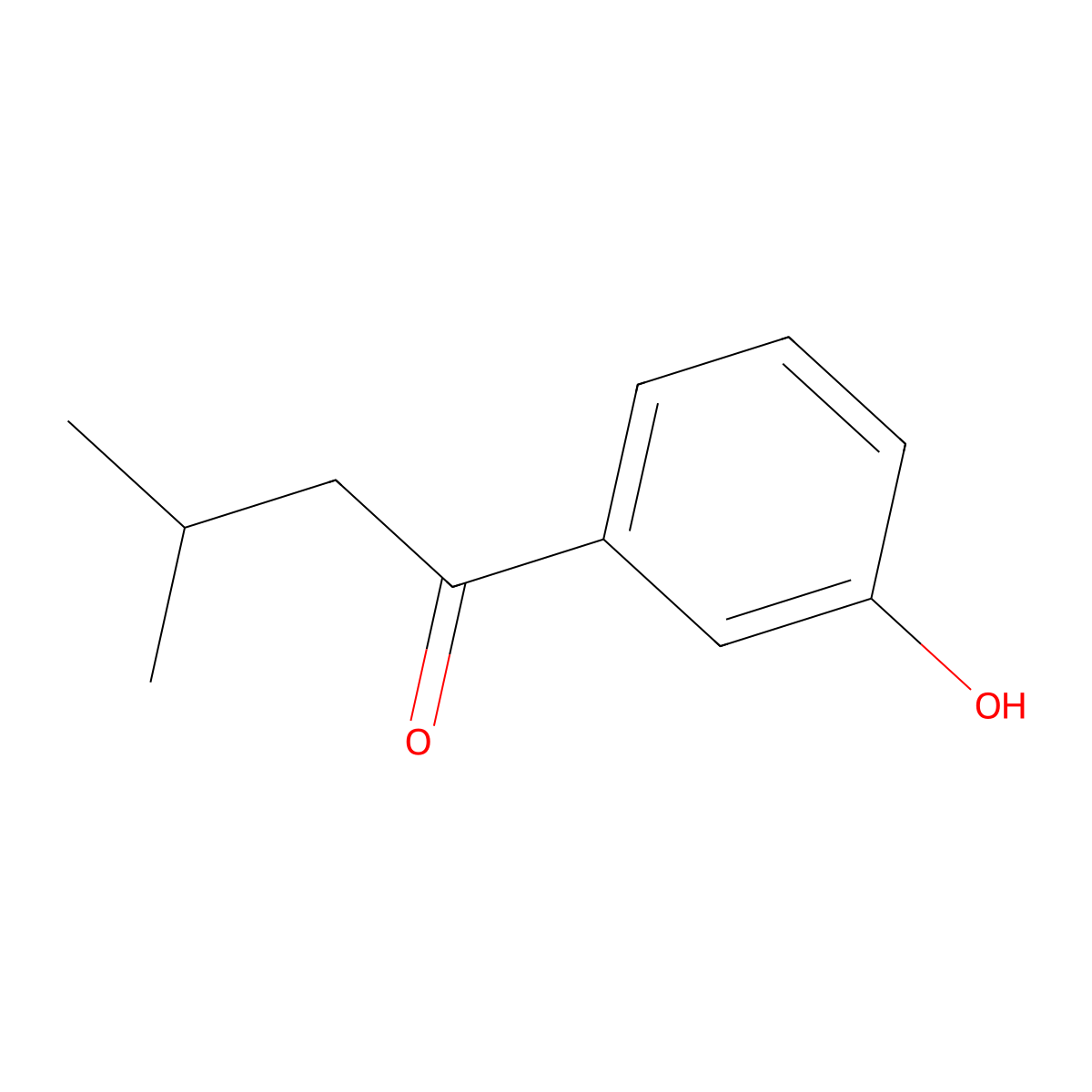 1-(3-Hydroxyphenyl)-3-methylbutan-1-one molecular structure, CAS 854870-42-1