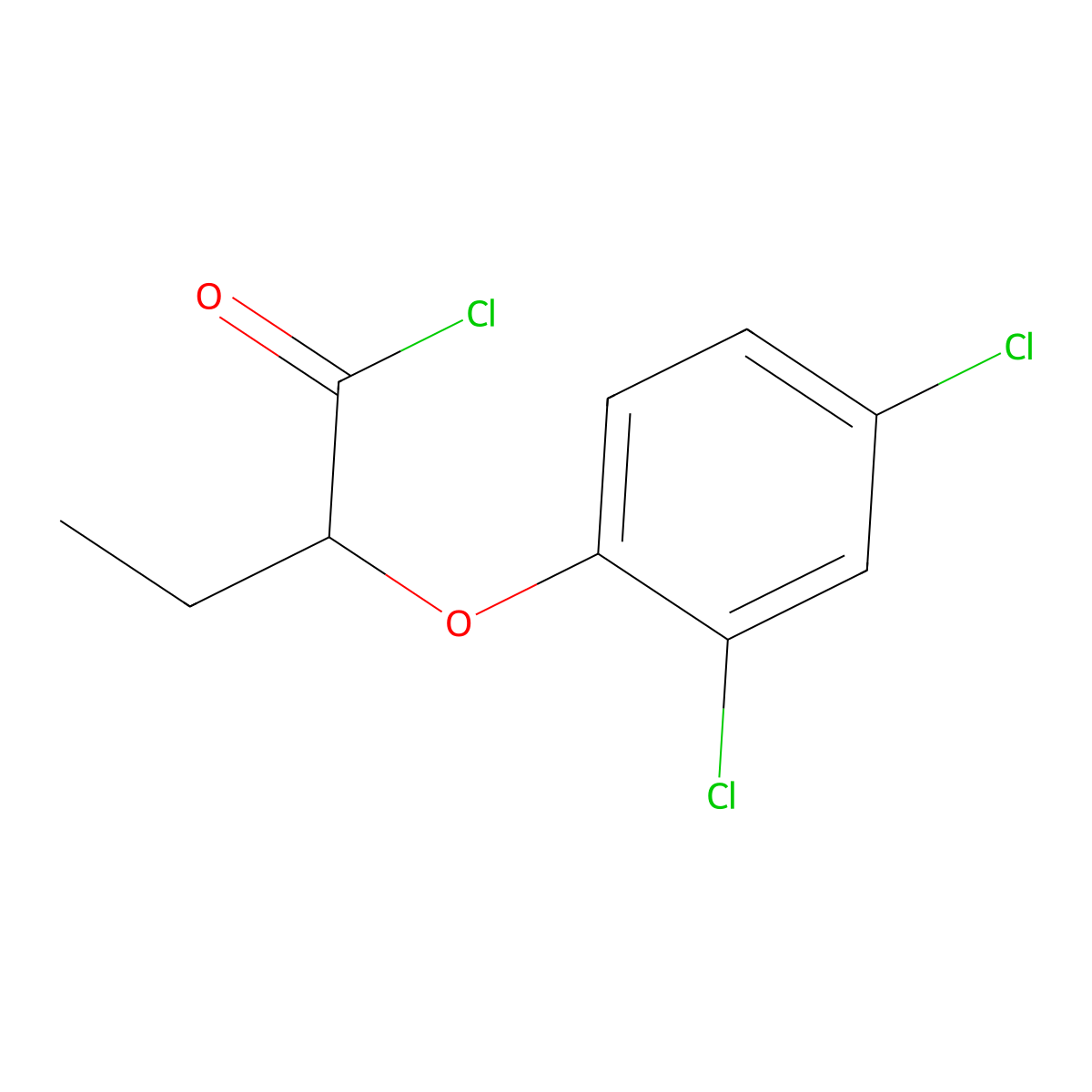 2-(2,4-Dichlorophenoxy)butanoyl chloride molecular structure, CAS 854874-29-6