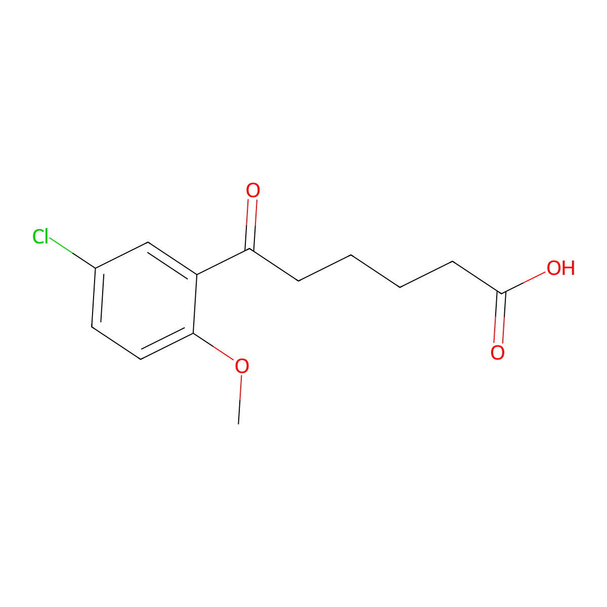 6-(5-Chloro-2-methoxyphenyl)-6-oxohexanoic acid molecular structure, CAS 854879-20-2