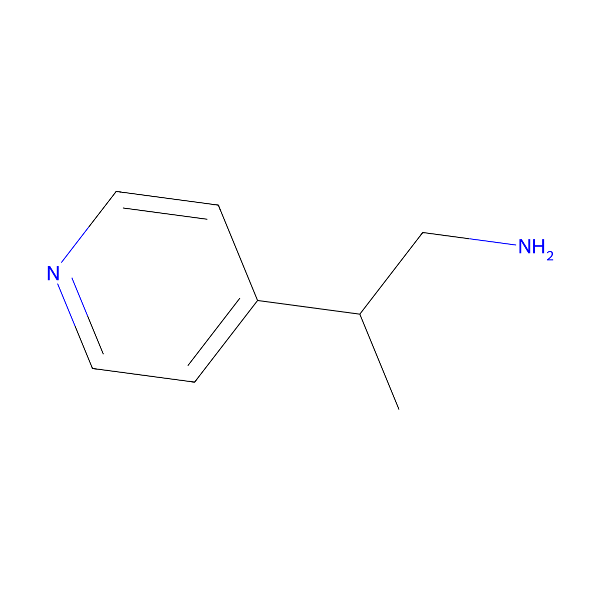 2-(Pyridin-4-yl)propan-1-amine molecular structure, CAS 85488-30-8
