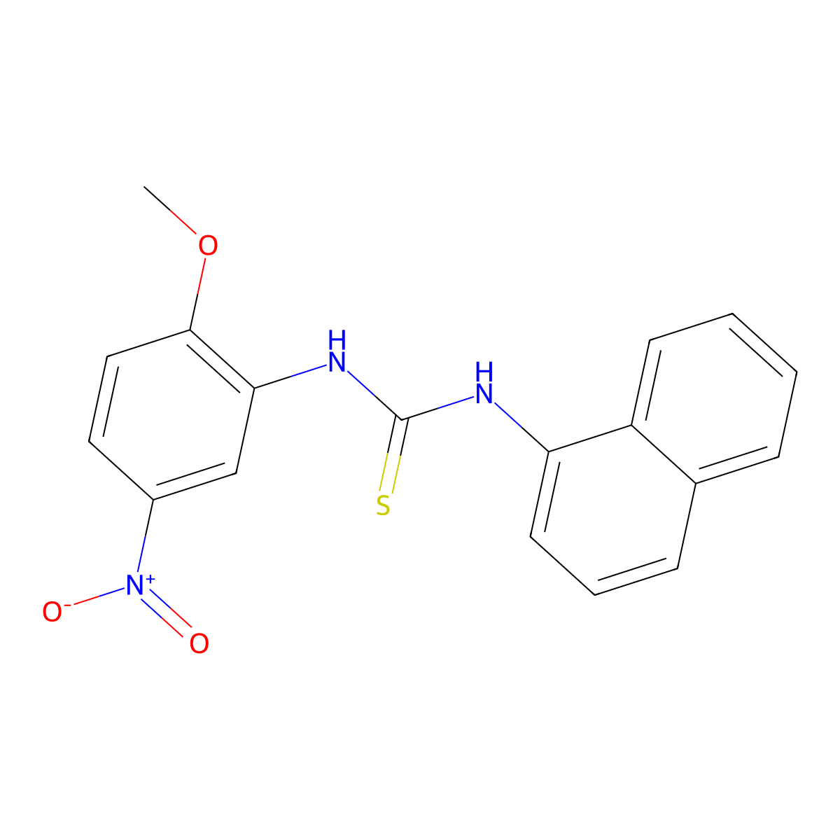 1-(2-Methoxy-5-nitrophenyl)-3-naphthalen-1-ylthiourea molecular structure, CAS 854887-65-3
