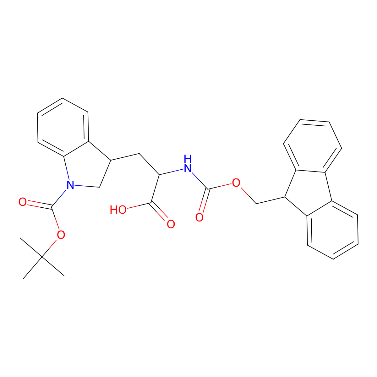 Fmoc-L-DHT(Boc)-OH molecular structure, CAS 854890-33-8