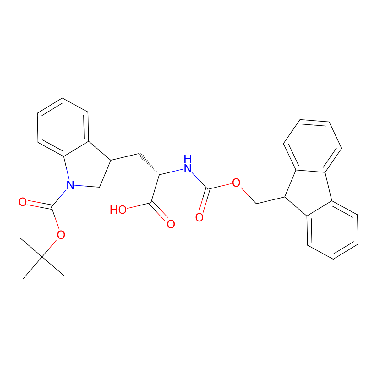 Fmoc-L-DHT(Boc)-OH molecular structure, CAS 854890-33-8