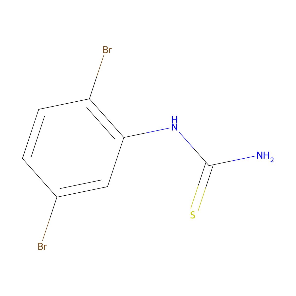 1-(2,5-Dibromophenyl)thiourea molecular structure, CAS 854890-84-9