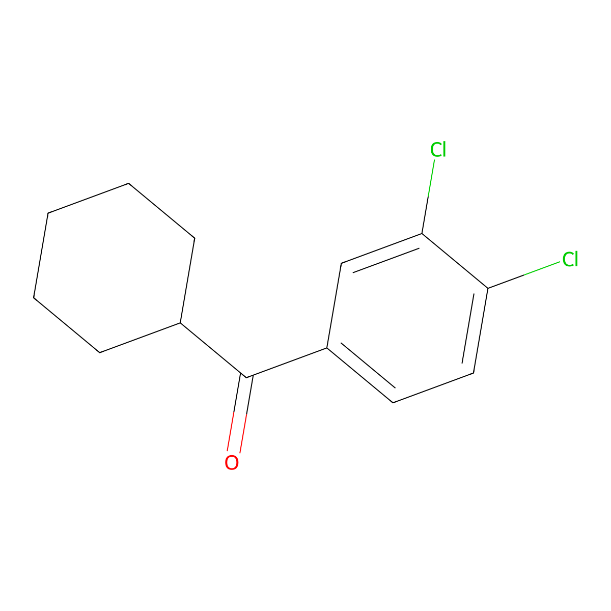 Cyclohexyl 3,4-dichlorophenyl ketone molecular structure, CAS 854892-34-5