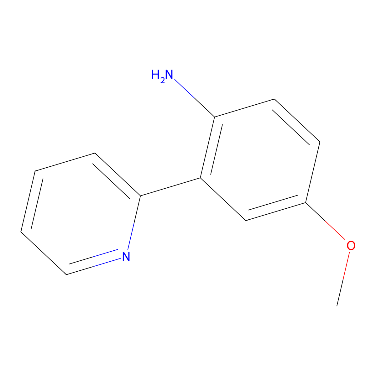 4-Methoxy-2-(pyridin-2-yl)aniline molecular structure, CAS 854898-06-9