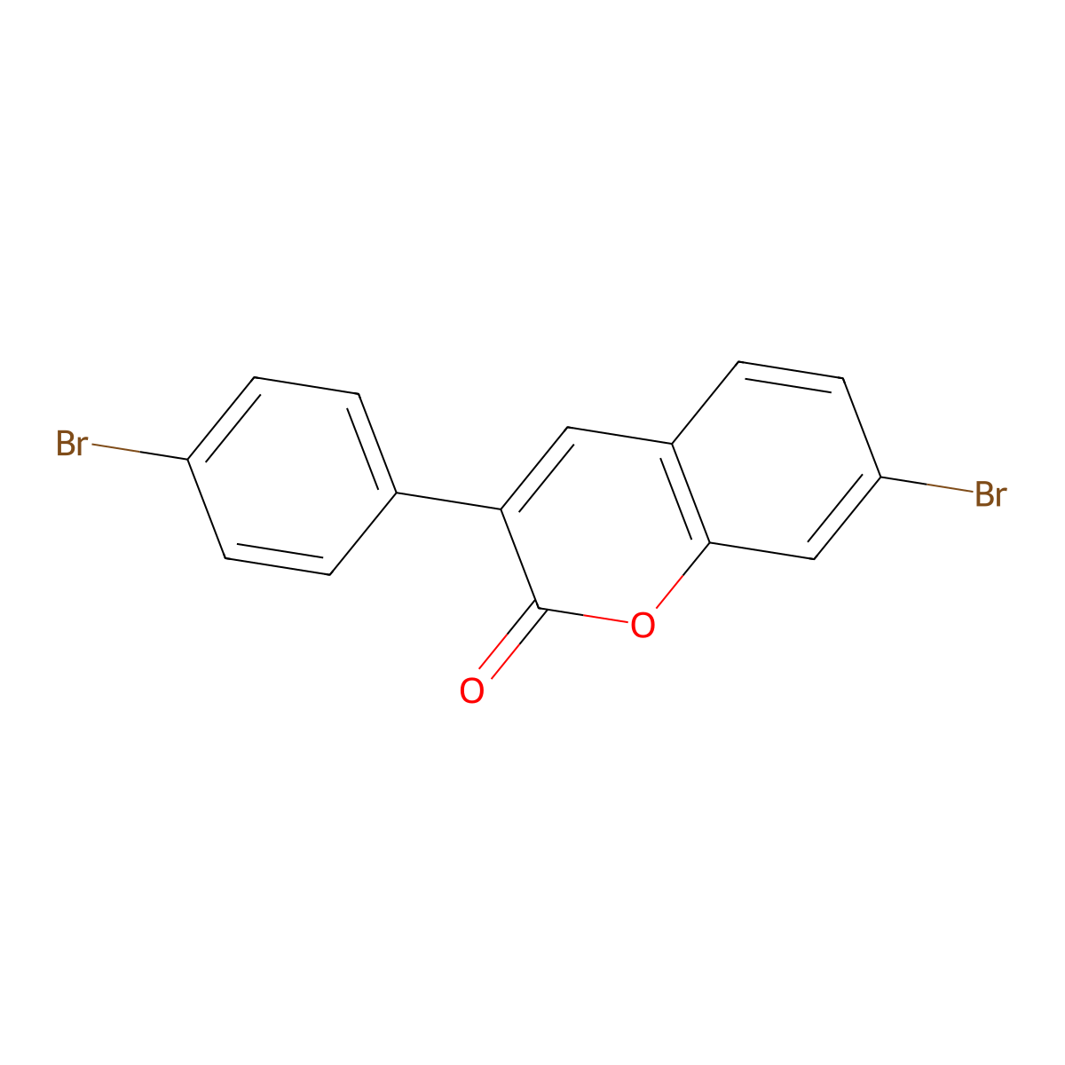 7-Bromo-3-(4-bromophenyl)-2H-chromen-2-one molecular structure, CAS 854900-74-6