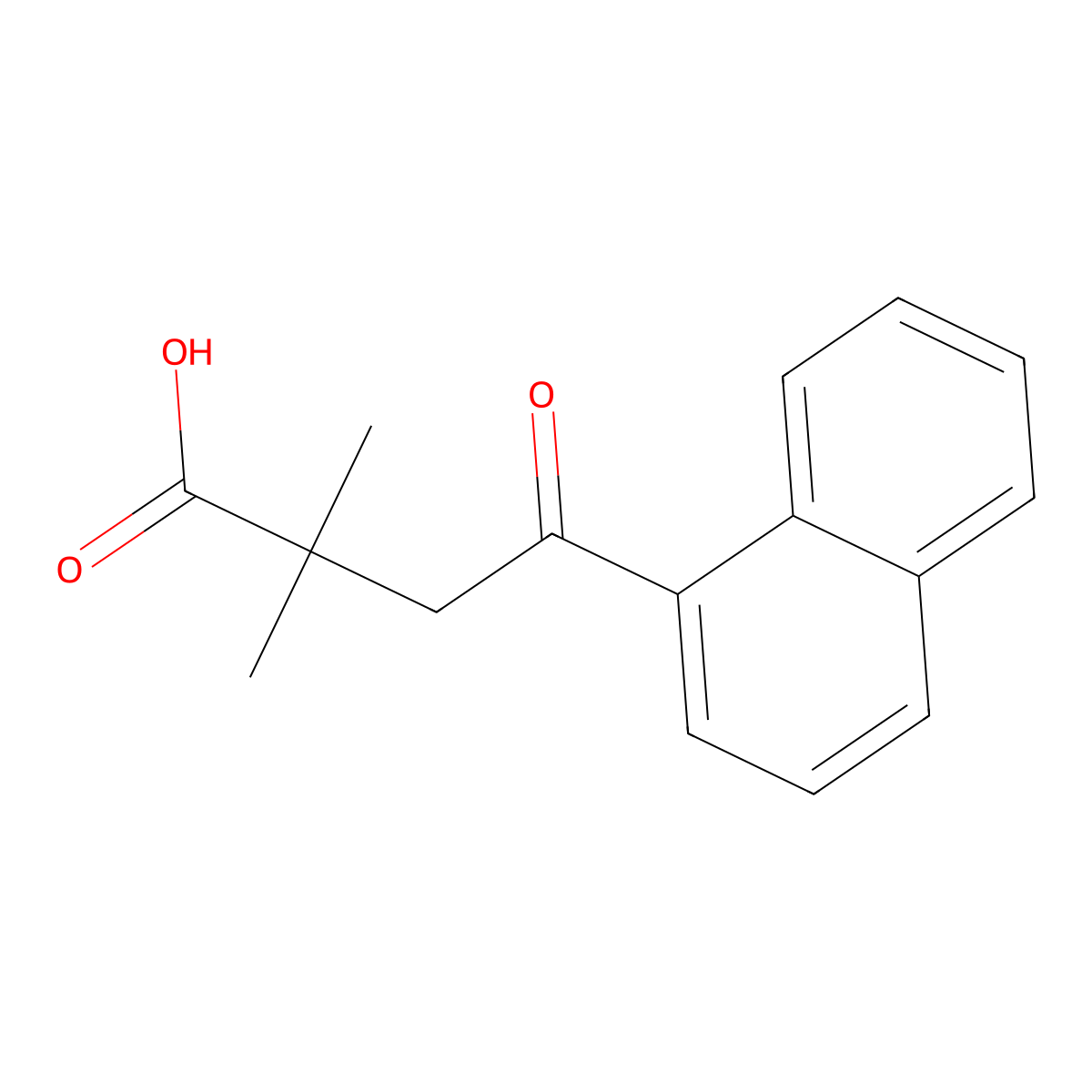 2,2-Dimethyl-4-(1-naphthyl)-4-oxobutyric acid molecular structure, CAS 854904-16-8