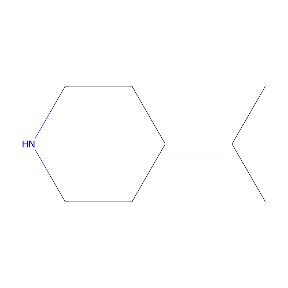 4-(1-Methylethylidene)piperidine molecular structure, CAS 854904-29-3