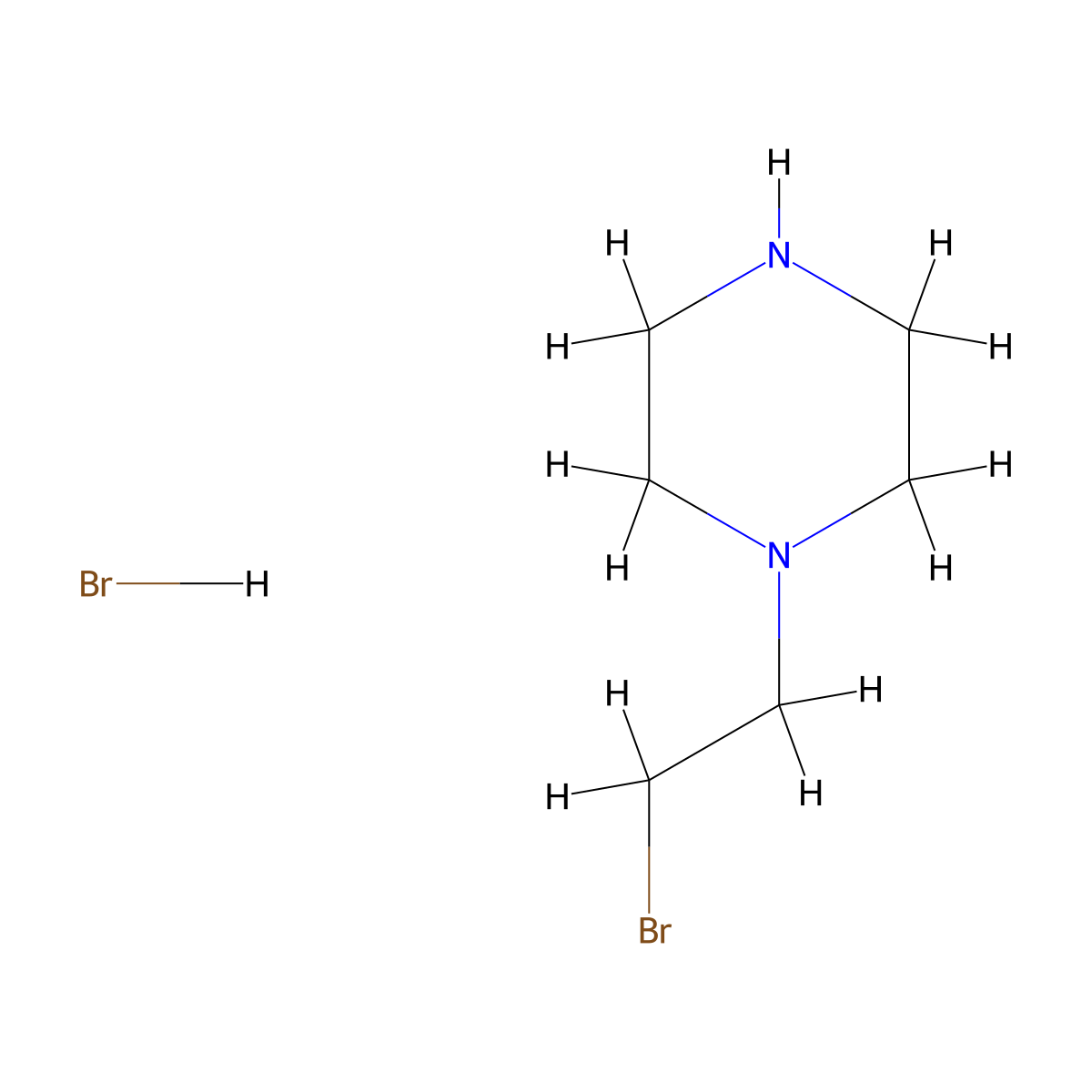 1-(2-Bromoethyl)piperazine hydrobromide molecular structure, CAS 854904-49-7