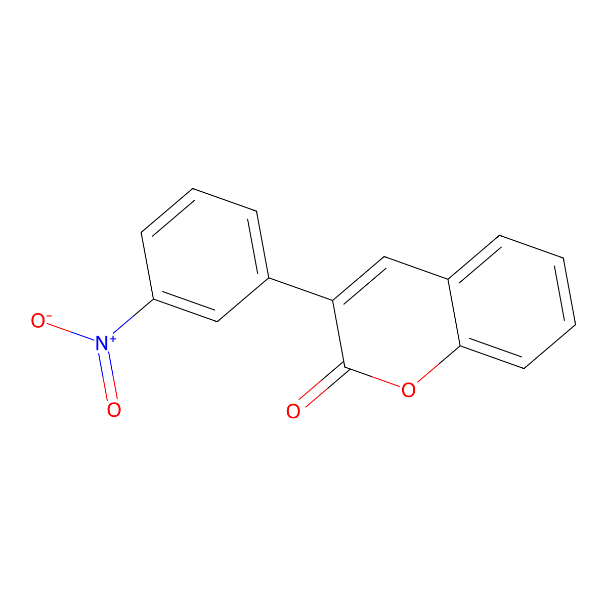3-(3-Nitrophenyl)chromen-2-one molecular structure, CAS 854907-28-1