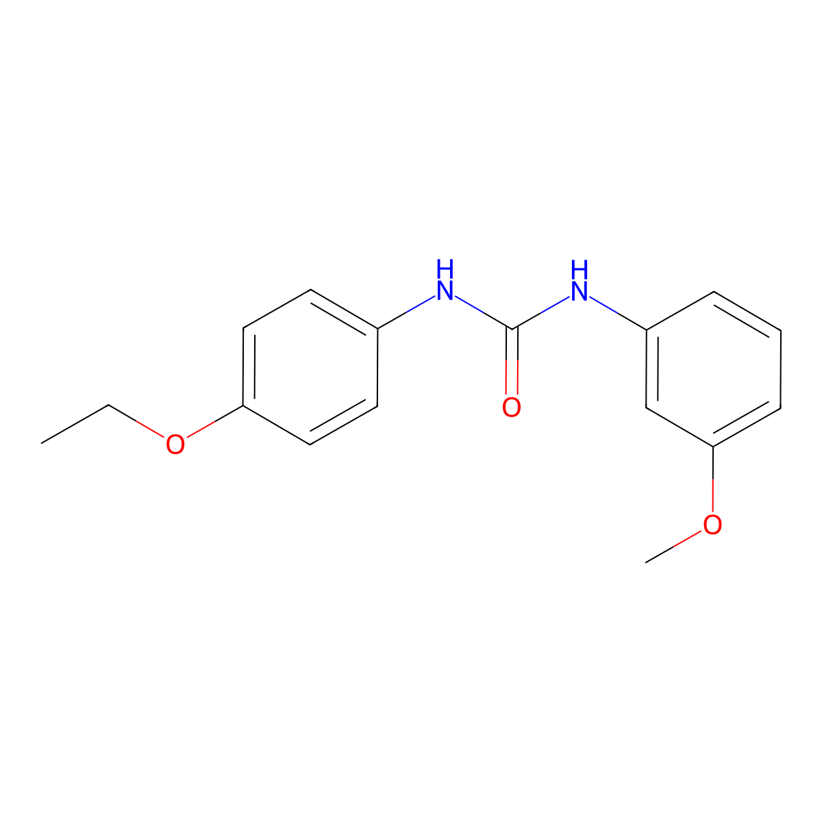 1-(4-Ethoxyphenyl)-3-(3-methoxyphenyl)urea molecular structure, CAS 854910-40-0