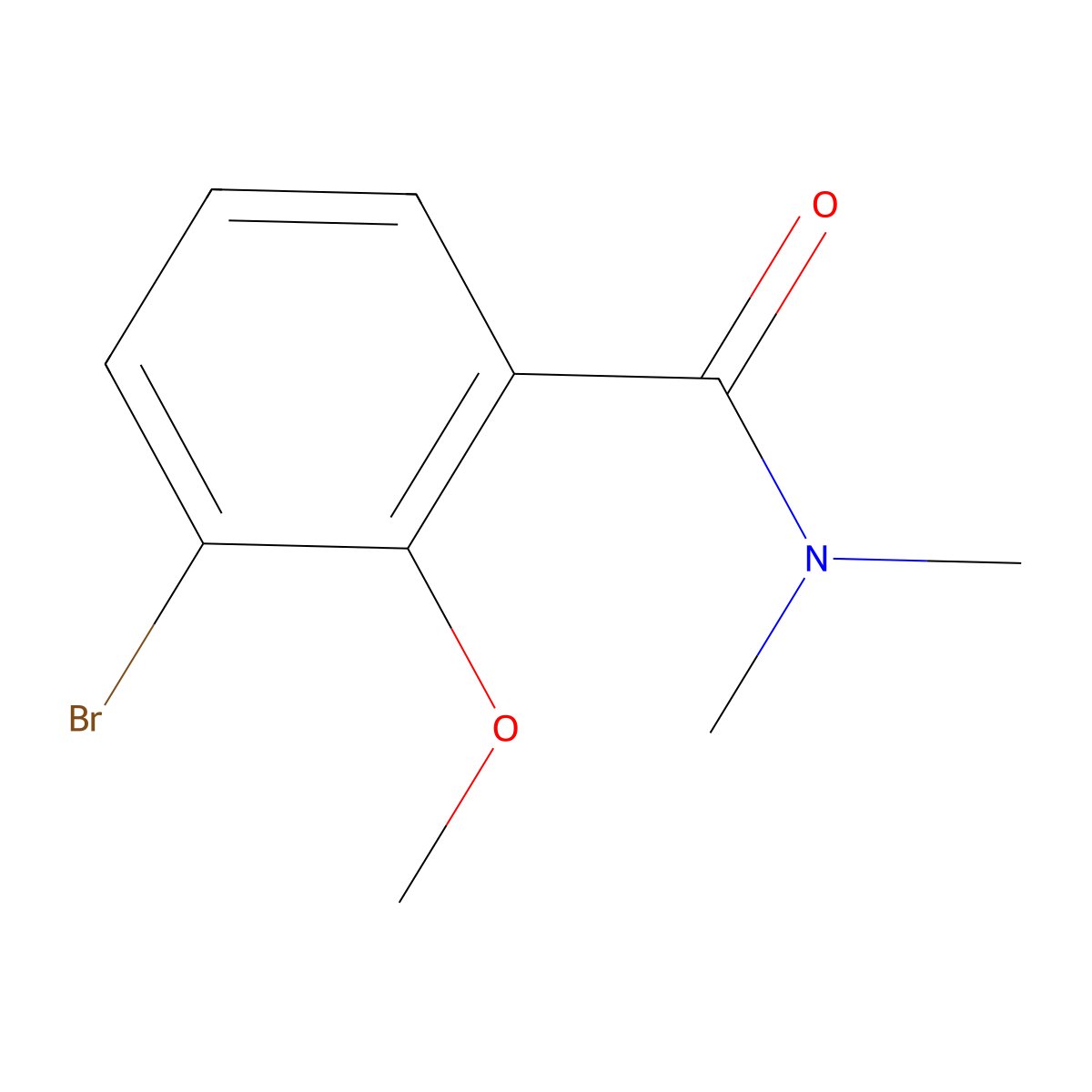 3-bromo-2-methoxy-N,N-dimethylbenzamide molecular structure, CAS 854914-98-0