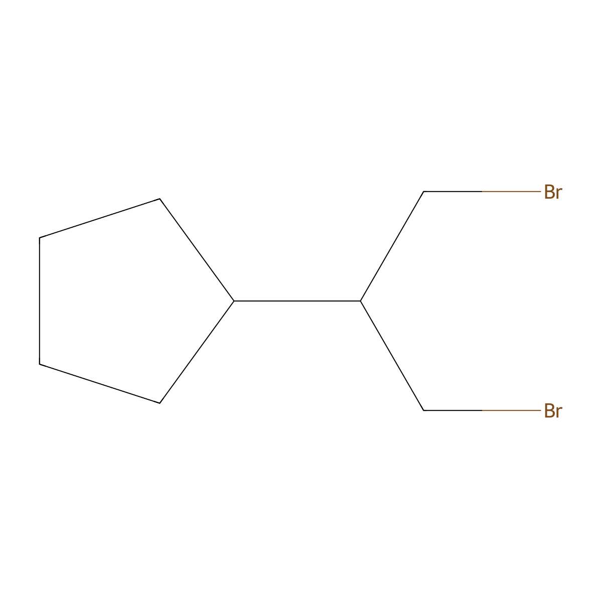 (1,3-Dibromopropan-2-yl)cyclopentane molecular structure, CAS 854915-47-2