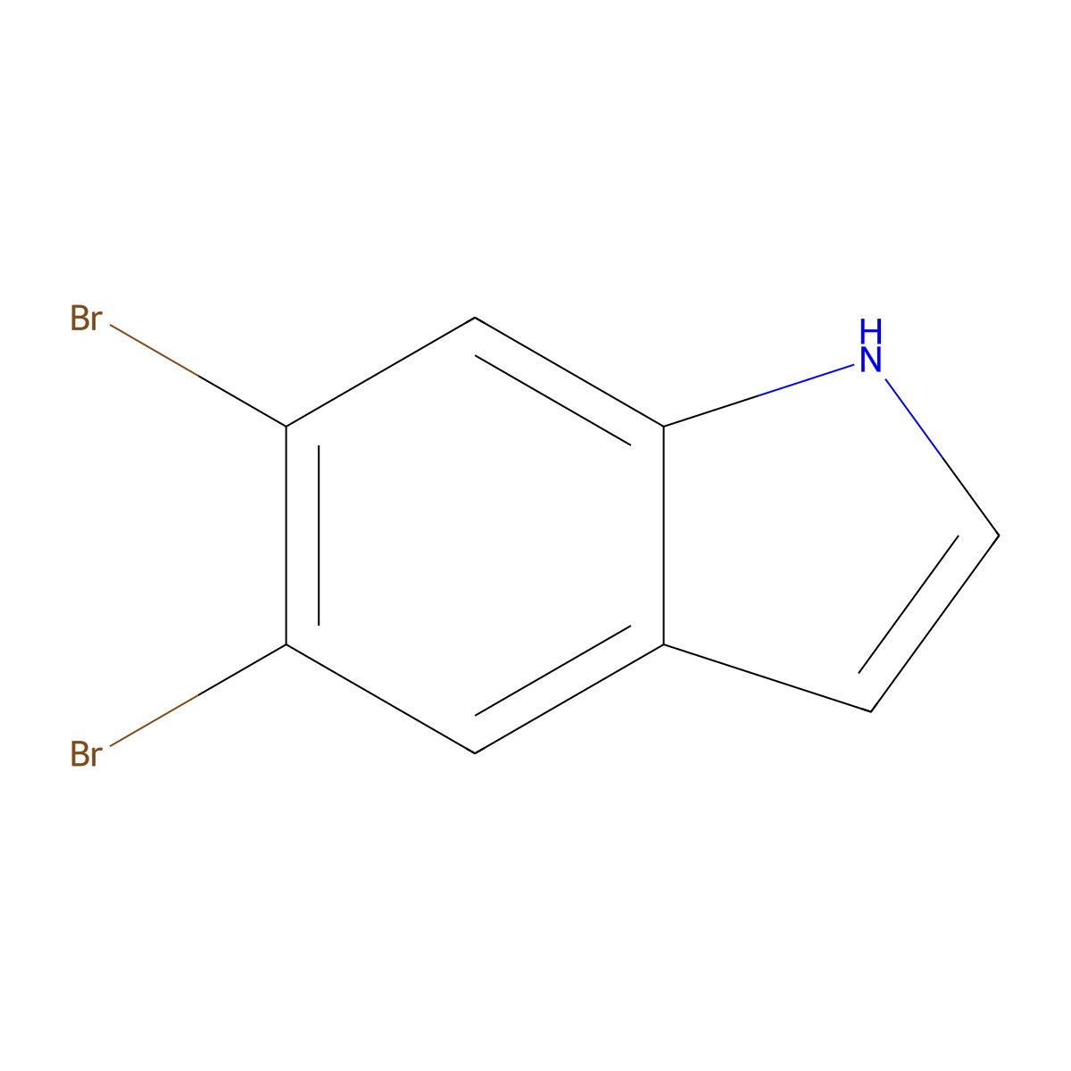 5,6-Dibromo-1H-indole molecular structure, CAS 854923-38-9