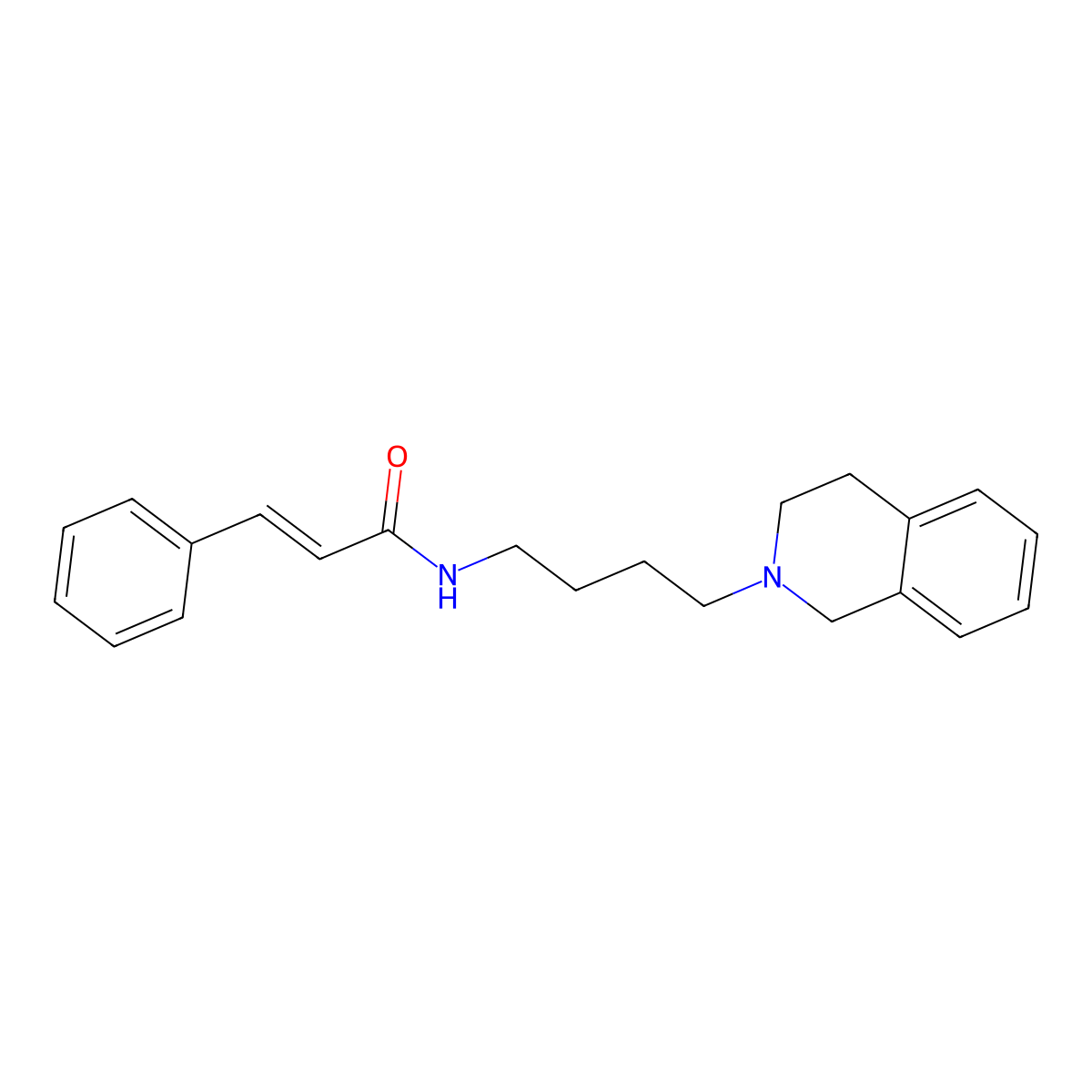 ((E)-N-4-(1,2,3,4-tetrahydroisoquinolin-2-yl)butyl)-3-phenylacrylamide molecular structure, CAS 854924-64-4