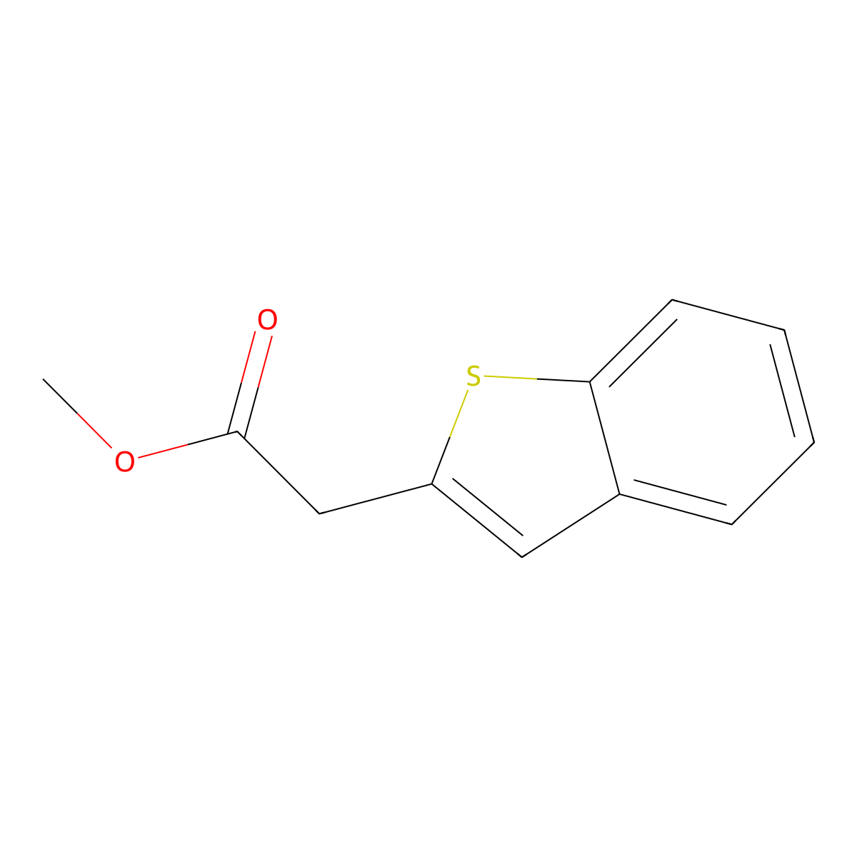Methyl 2-benzo[b]thiophen-2-ylacetate molecular structure, CAS 85494-03-7
