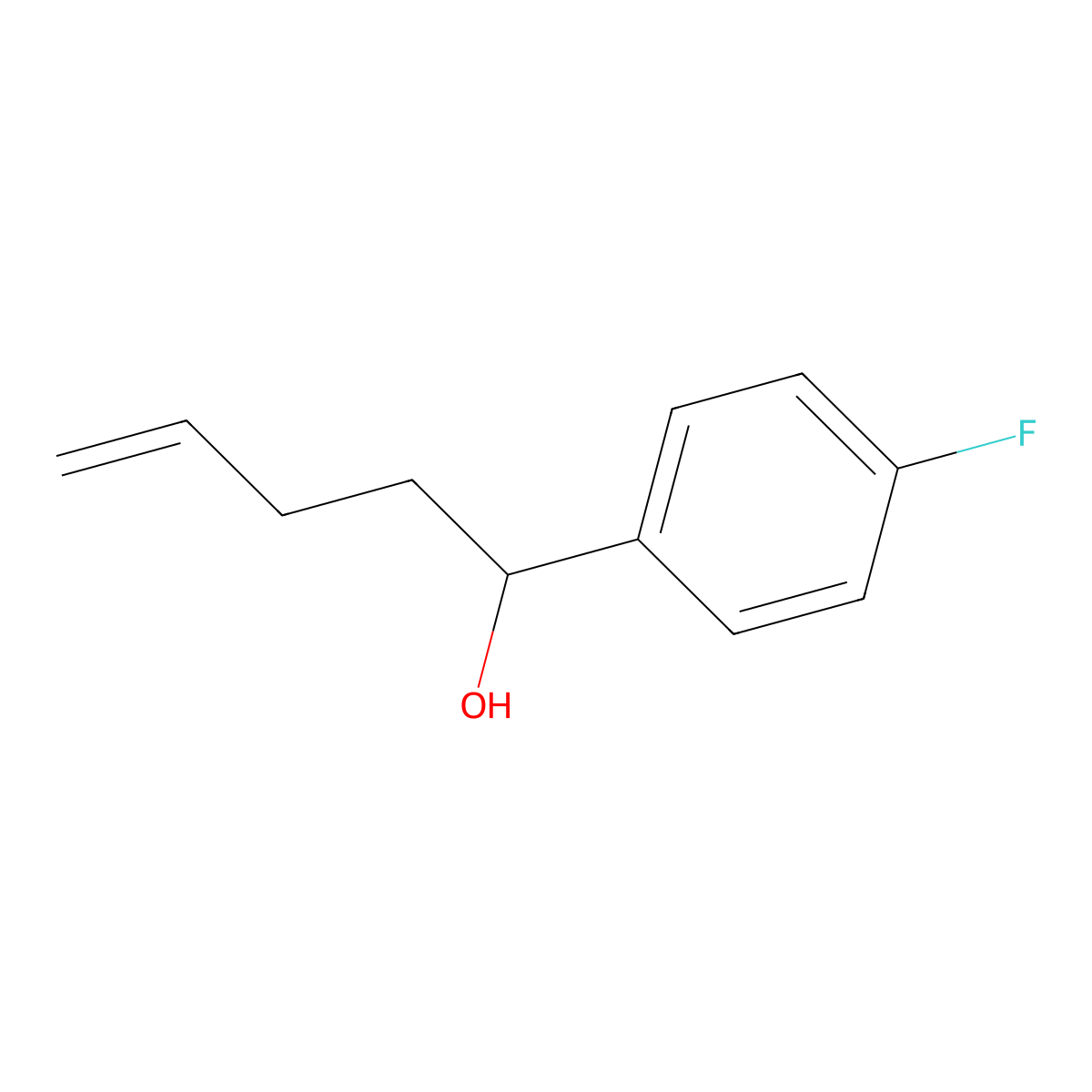 1-(4-Fluorophenyl)pent-4-en-1-ol molecular structure, CAS 85494-43-5