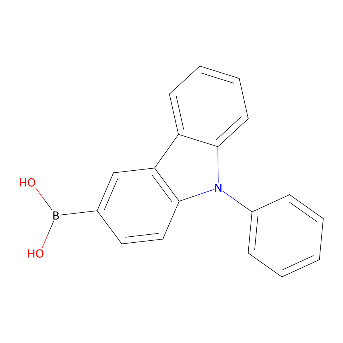 9-Phenyl-9H-carbazole-3-boronic acid molecular structure, CAS 854952-58-2