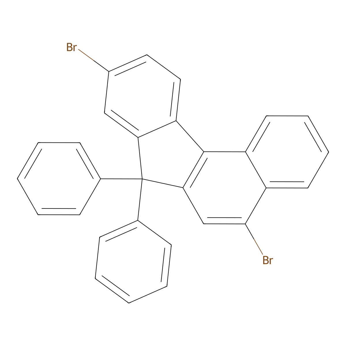 5,9-dibromo-7,7-diphenyl-7H-Benzo[c]fluorene molecular structure, CAS 854952-90-2