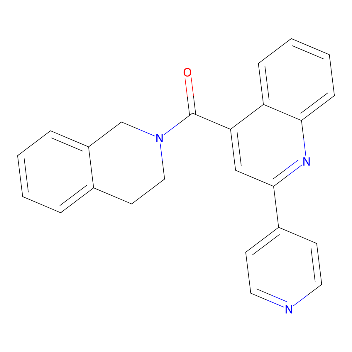 3,4-dihydroisoquinolin-2(1H)-yl[2-(pyridin-4-yl)quinolin-4-yl]methanone molecular structure, CAS 854990-47-9