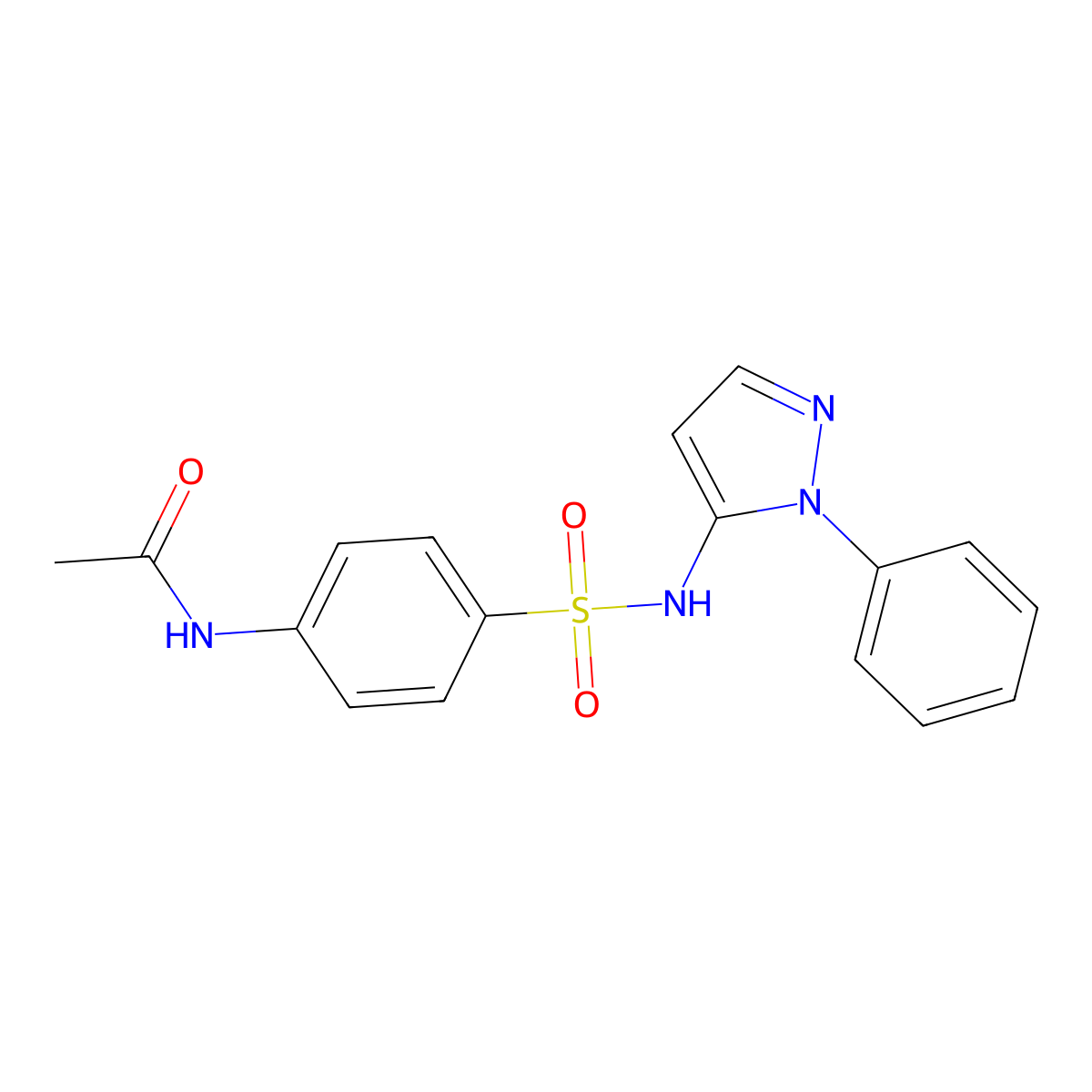 N4-Acetylsulfaphenazole molecular structure, CAS 855-91-4