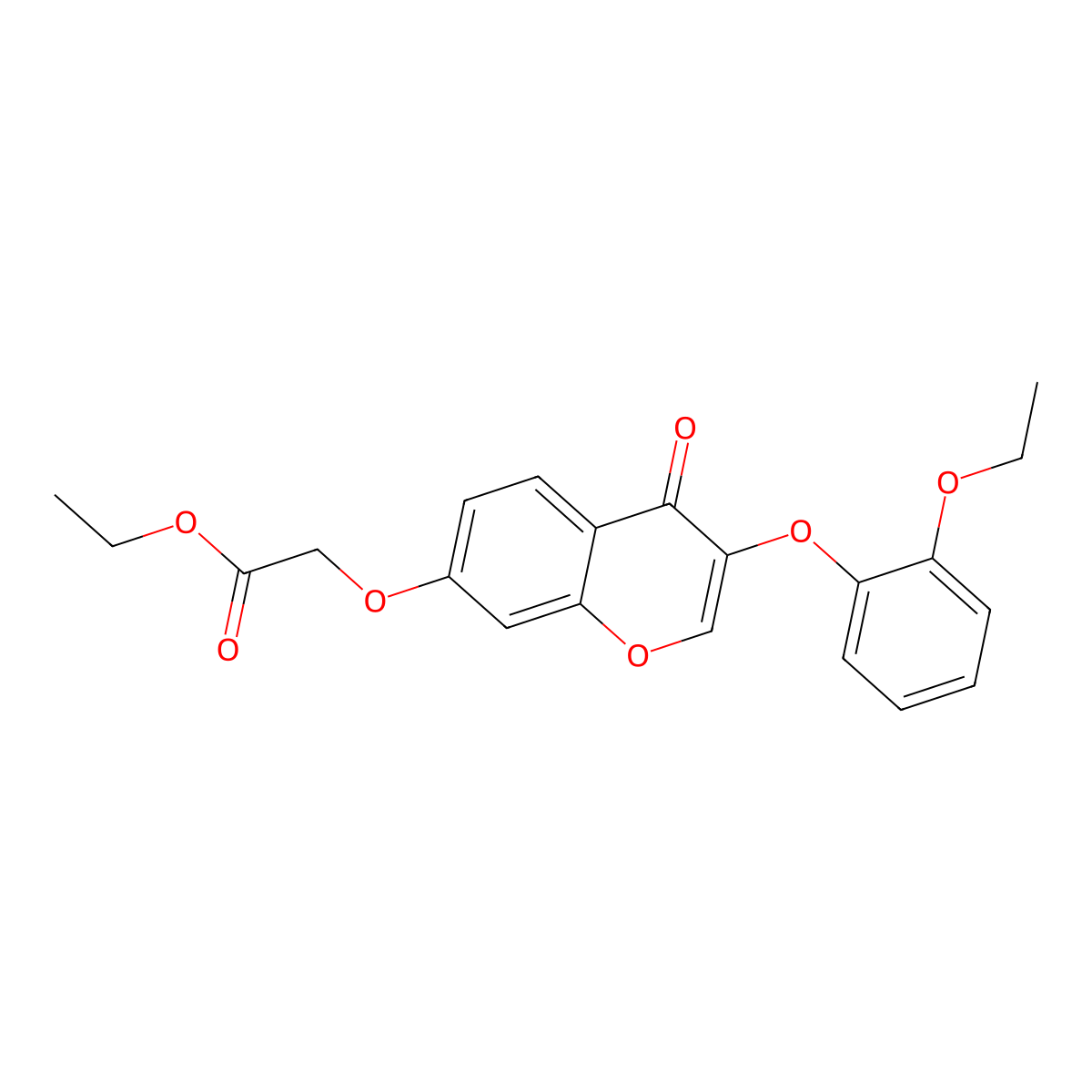 ethyl 2-((3-(2-ethoxyphenoxy)-4-oxo-4H-chromen-7-yl)oxy)acetate molecular structure, CAS 855000-84-9