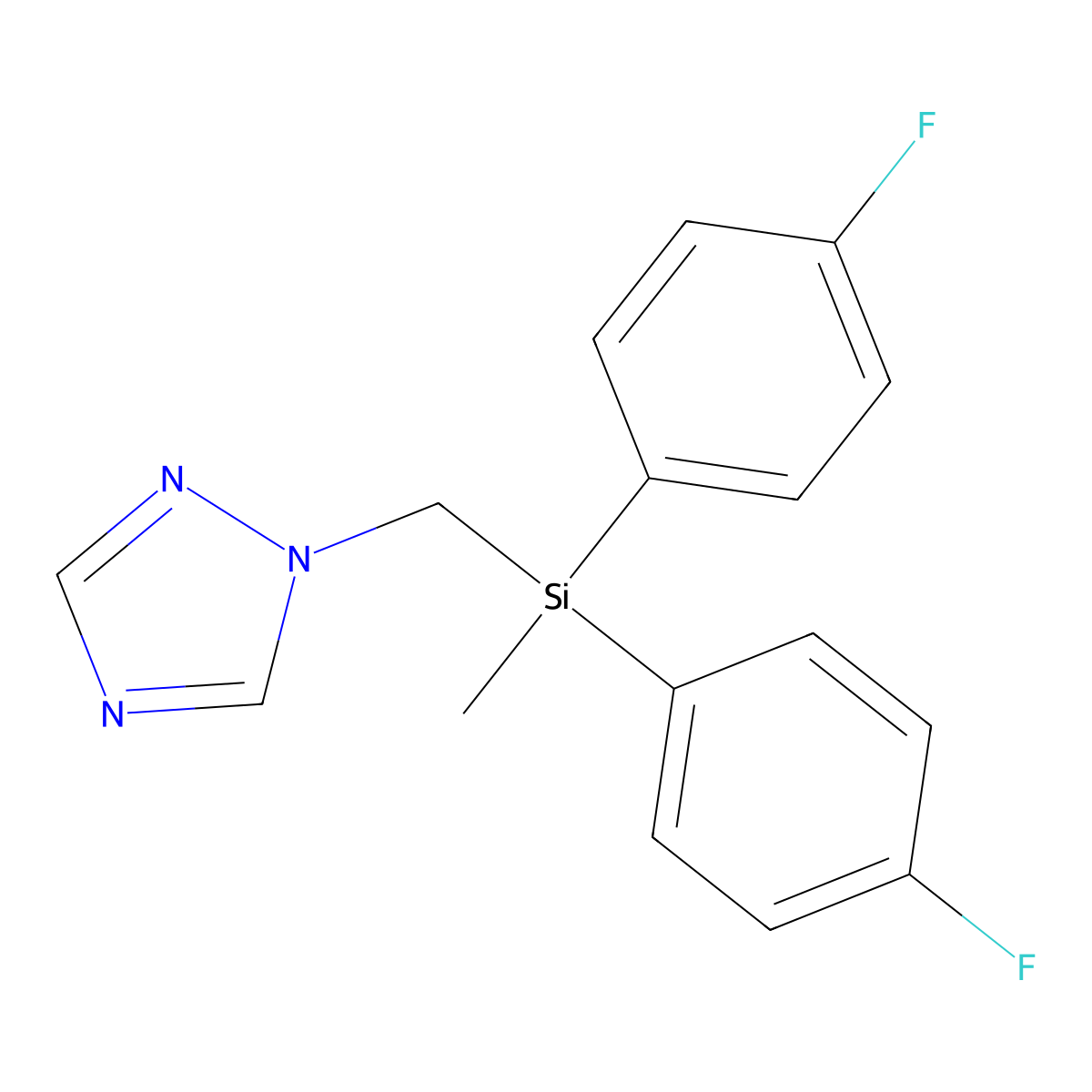 Flusilazole molecular structure, CAS 85509-19-9