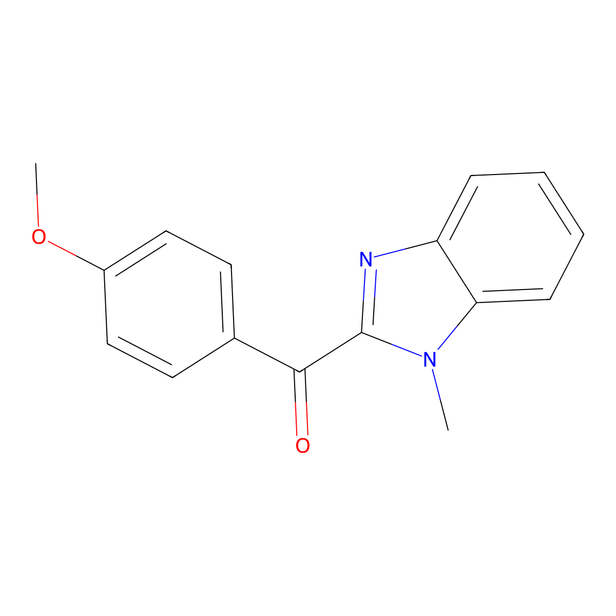 (4-Methoxyphenyl)-(1-methylbenzimidazol-2-yl)methanone molecular structure, CAS 85510-69-6