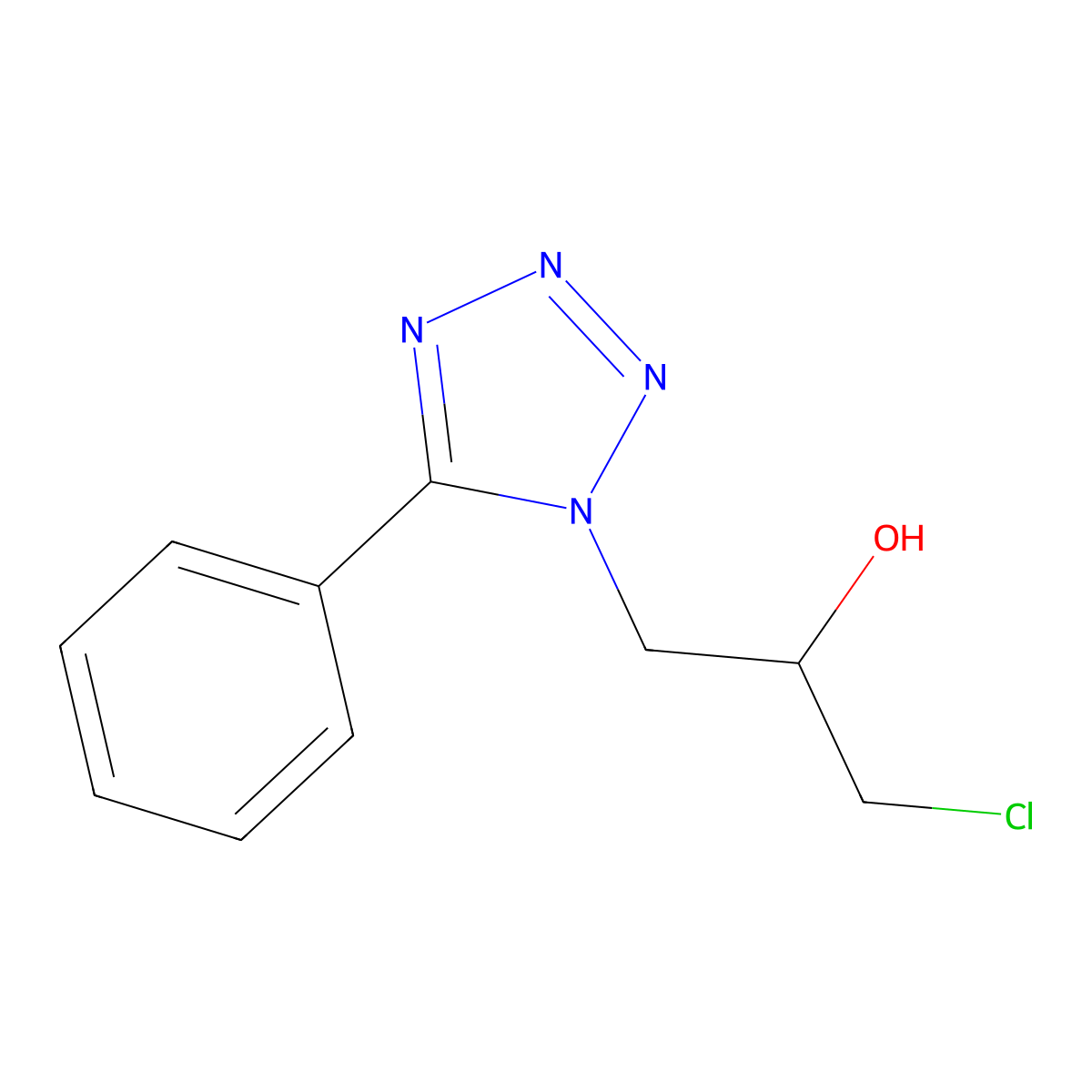 1-chloro-3-(5-phenyl-1H-tetraazol-1-yl)-2-propanol molecular structure, CAS 85510-77-6